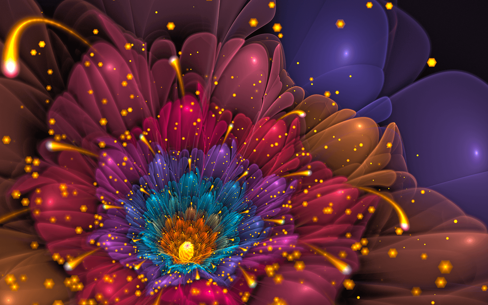 Glitter Flower Wallpapers Wallpaper Cave