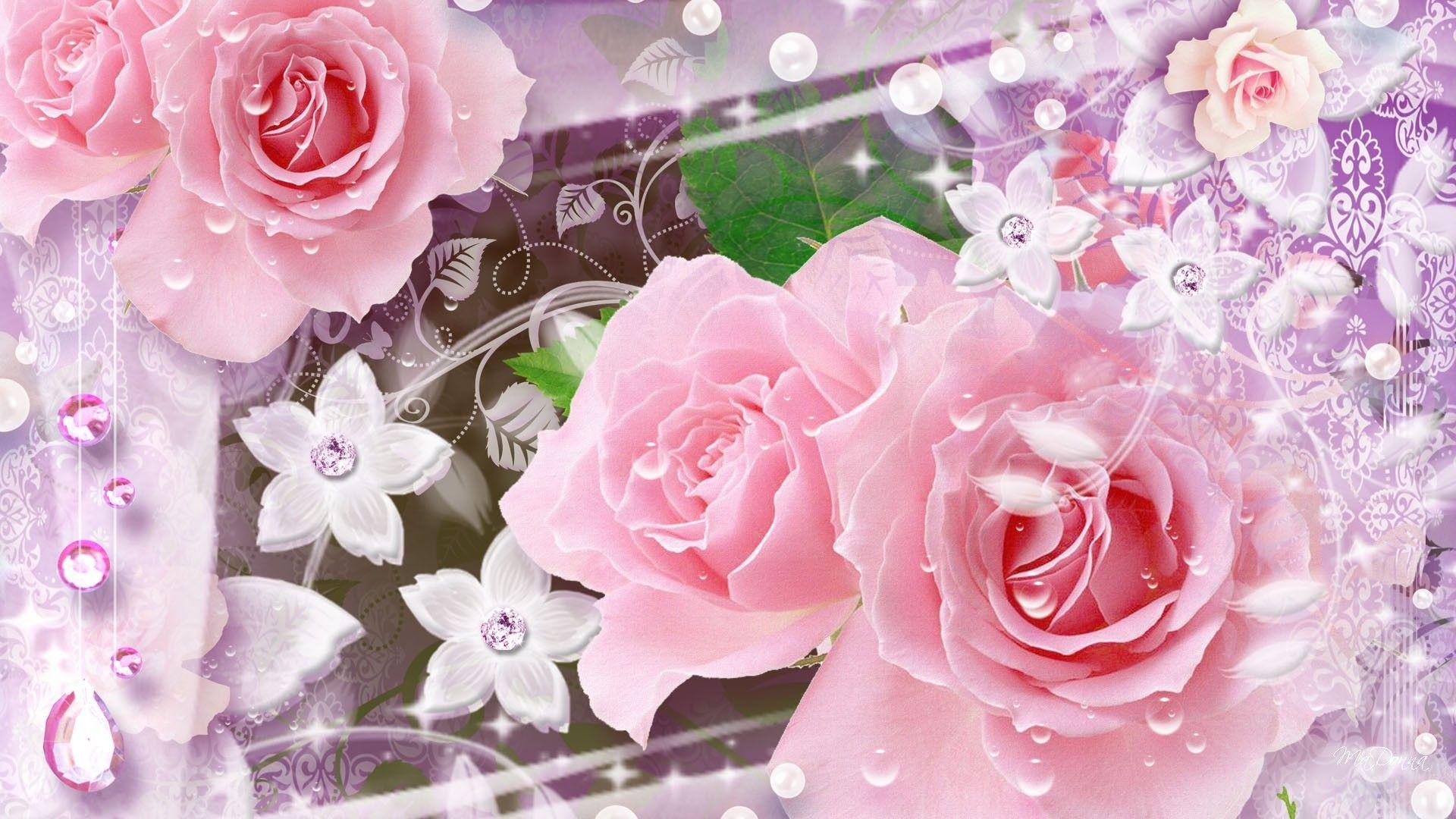 Glitter Rose Wallpaper