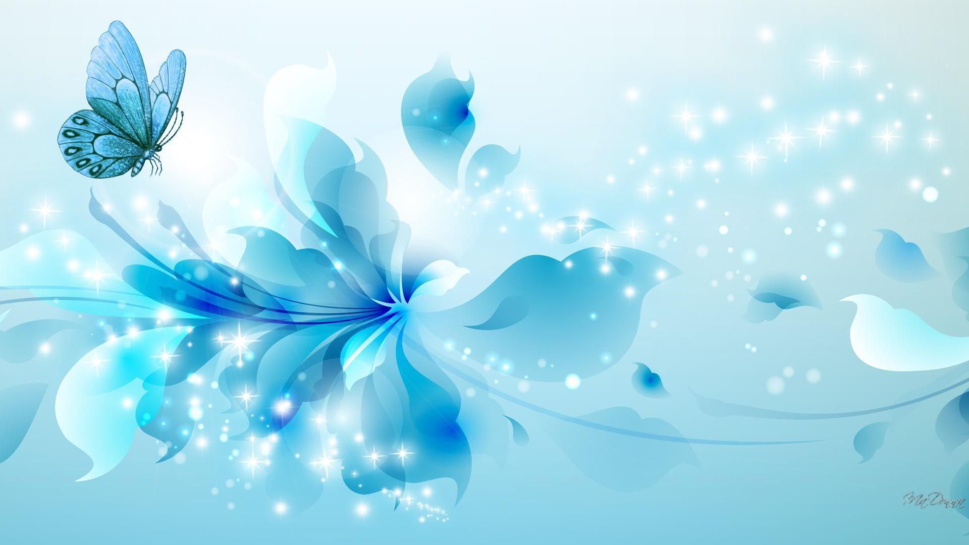 HD Aqua Blue Wallpaper (1920×1080). Blue Flowers