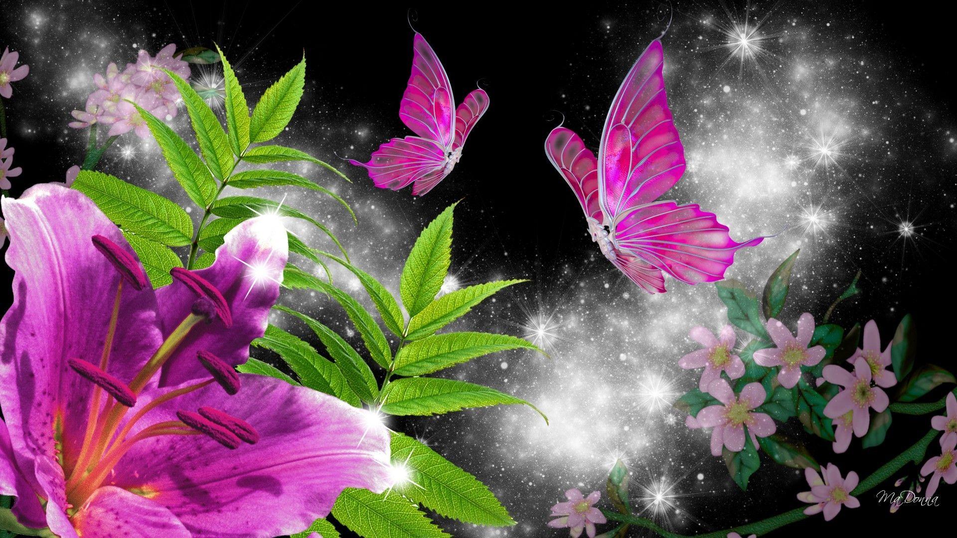 Papillon Tag wallpaper: Loving Bright Flowers Autumn Butterfly
