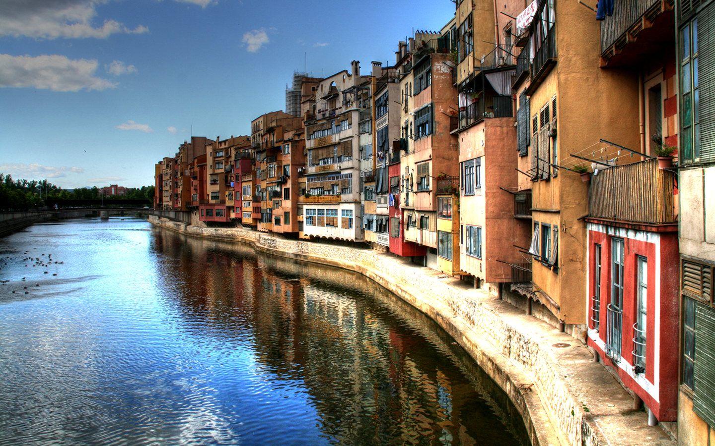HDR Ciryscape of Girona, Spain. Spain Travel spots.. Spain