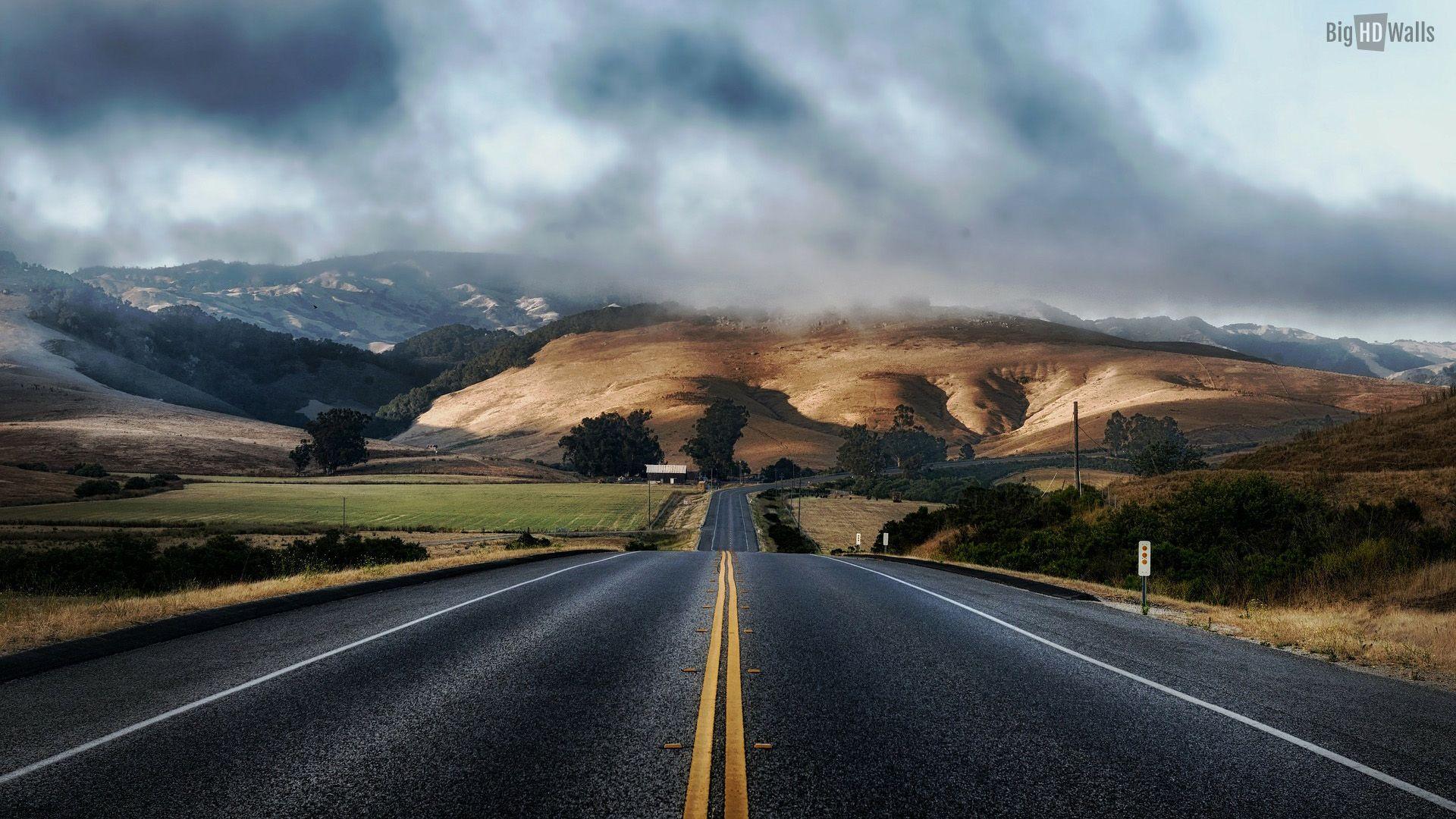 California Road Highway Mountains HD Wallpaper