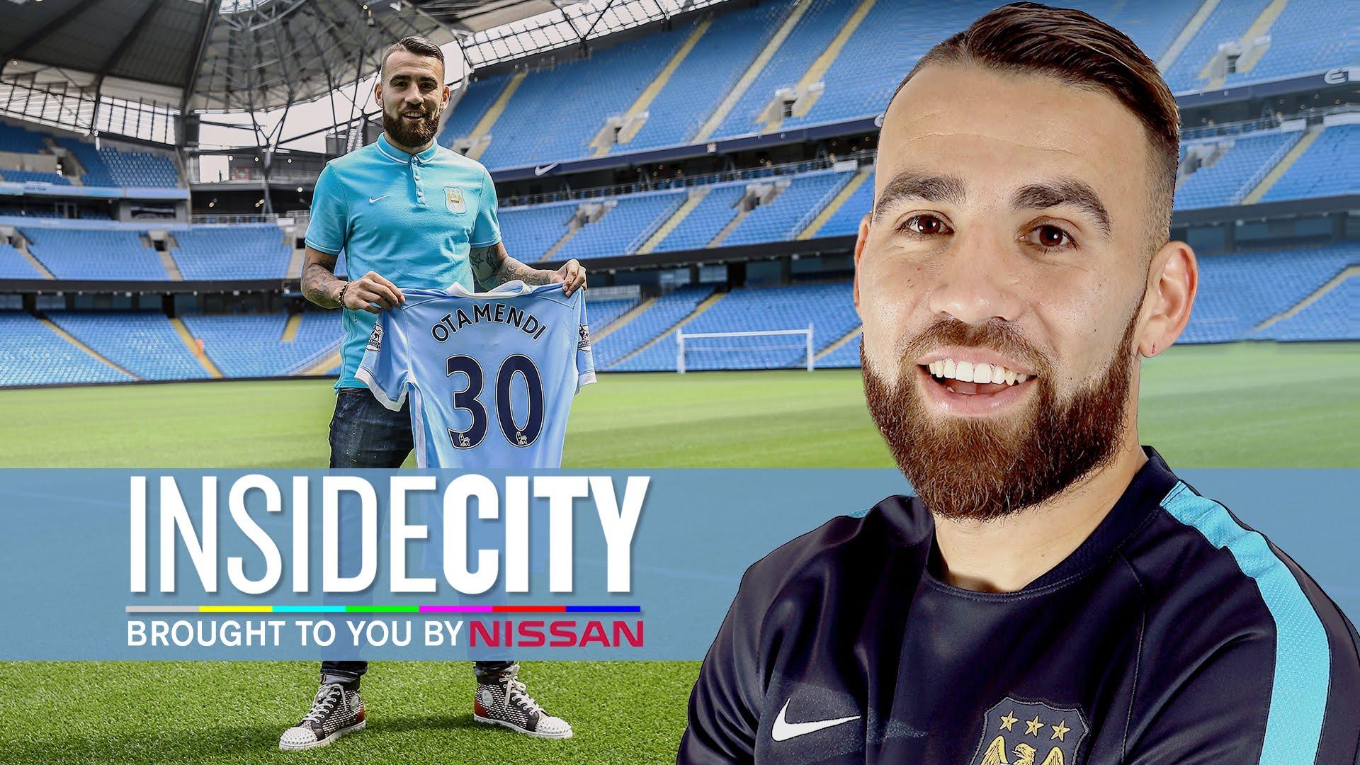 Classic: Nicolas Otamendi struggles to keep a straight face after