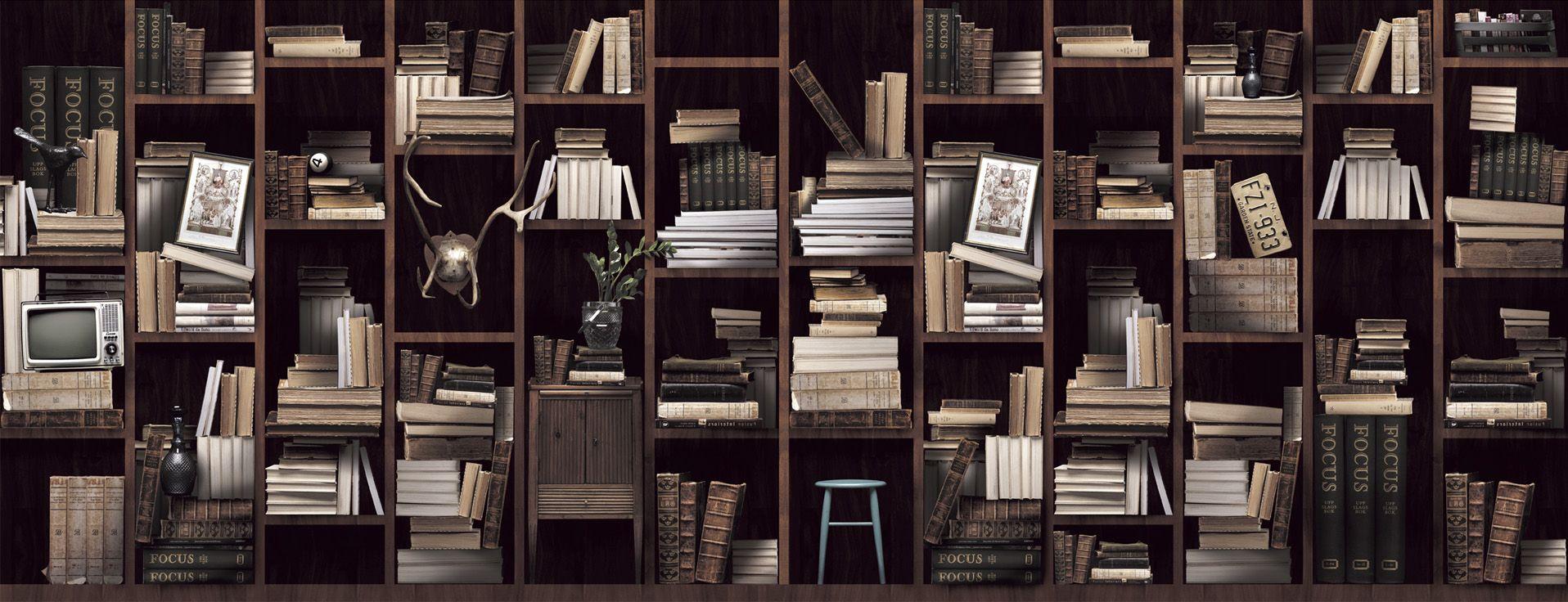 Bookshelf Wallpaper