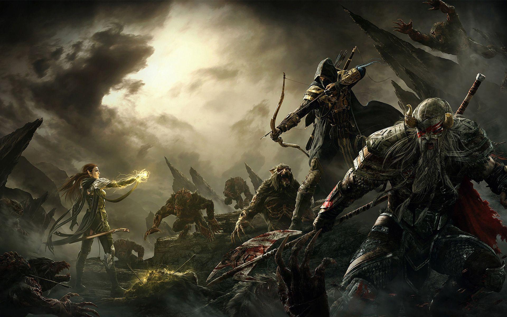 Elder Scrolls Skyrim Warriors Archer Men Monster Armor Game