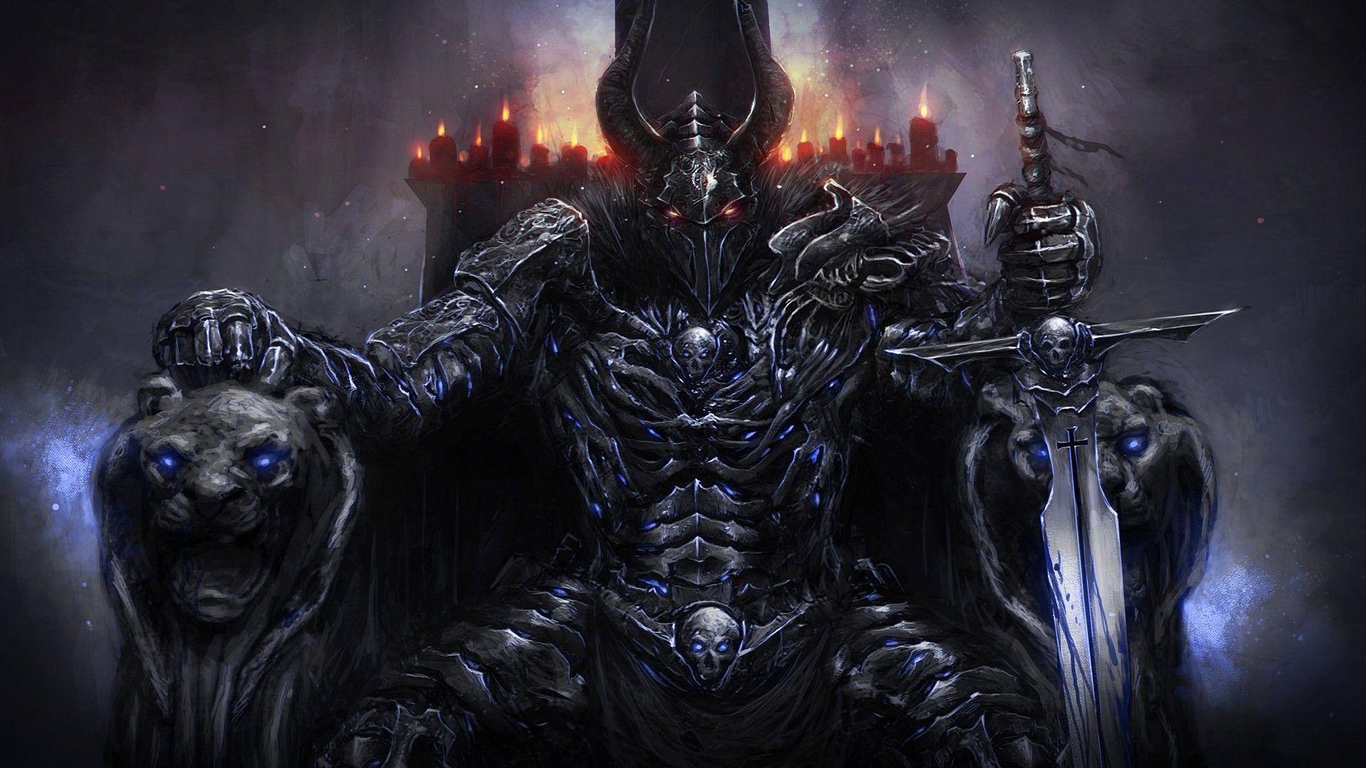 Download Demon King On Throne Wallpaper  Wallpaperscom