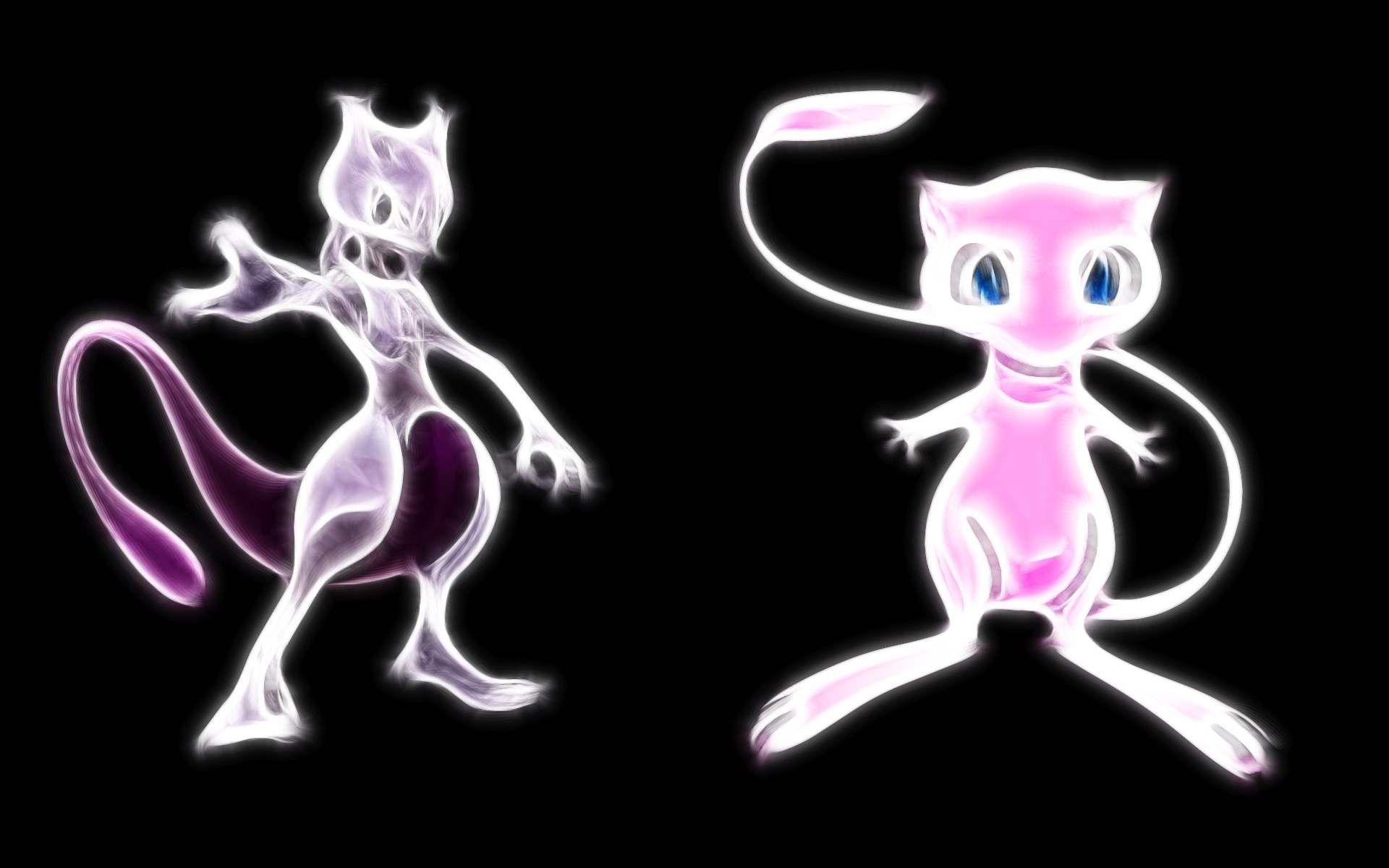 Mew and Mewtwo Wallpaper