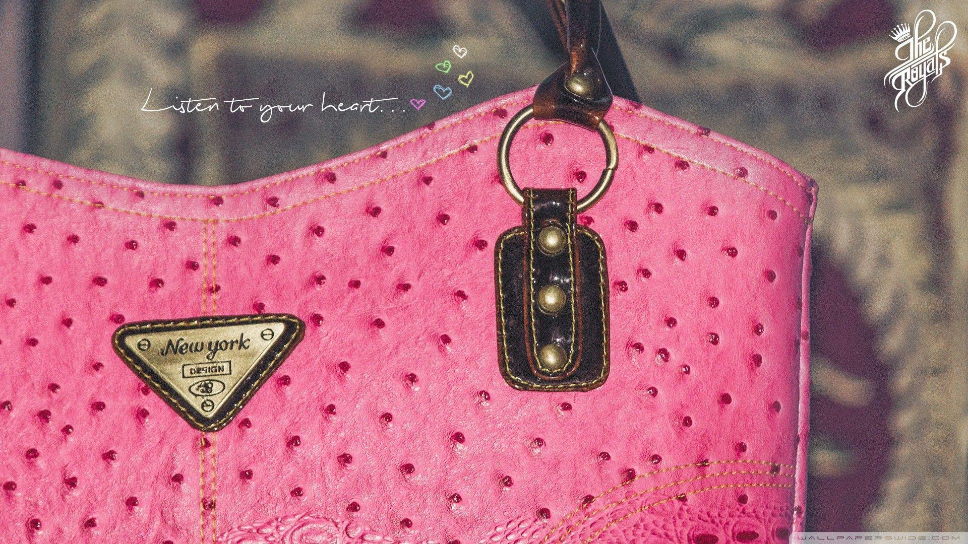 Branded pink bag for girls wallpaper and image