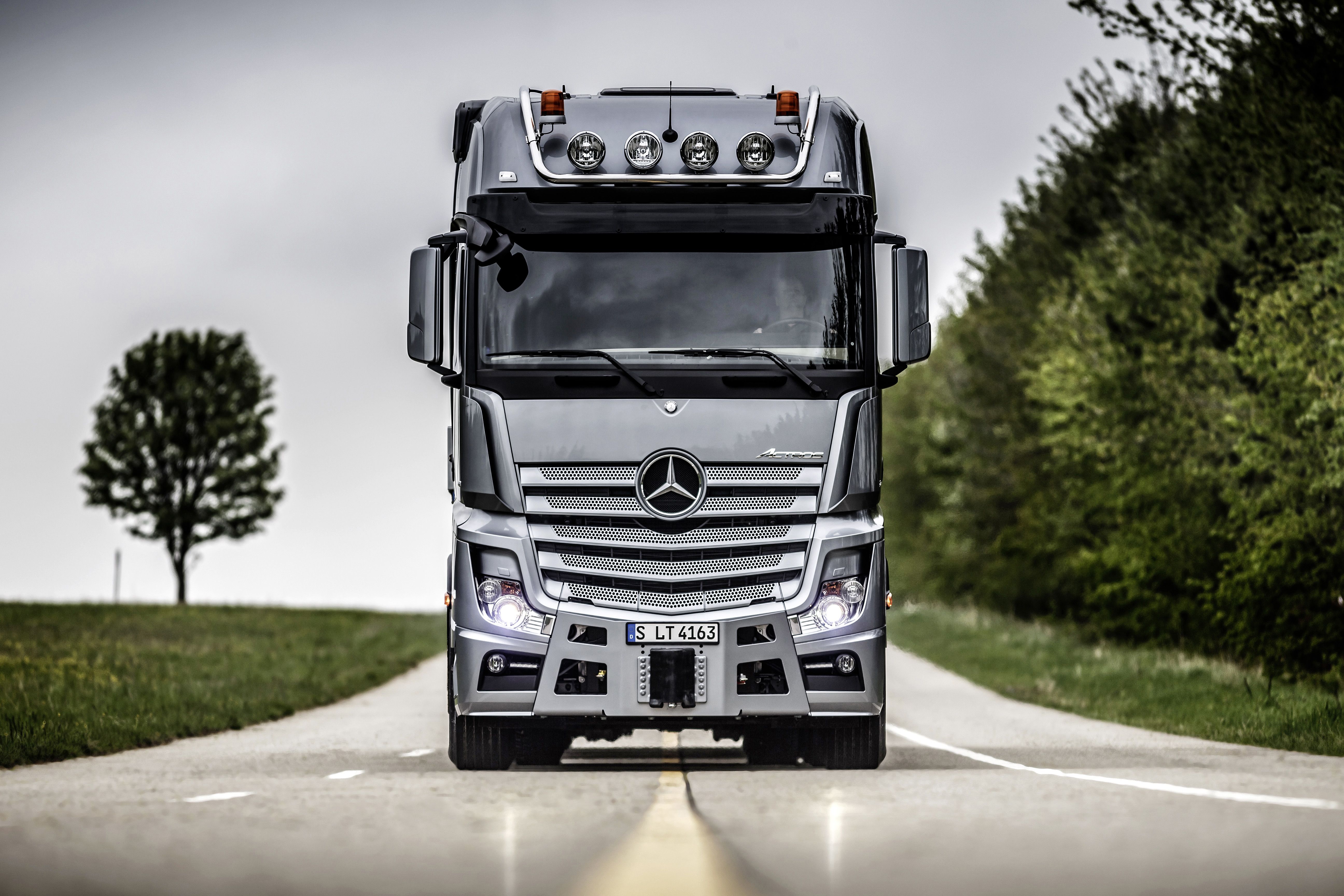 Wallpaper Trucks Mercedes Benz Actros Roads Front 5184x3456