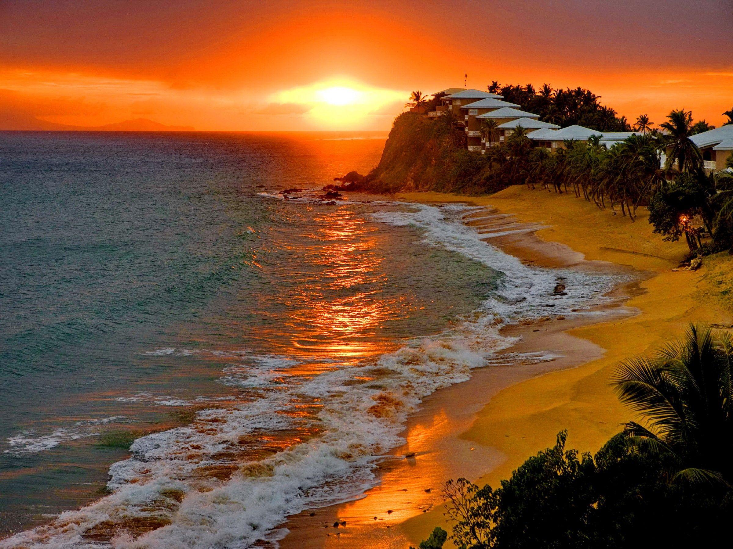 Antigua and barbuda sunset wallpaper. PC