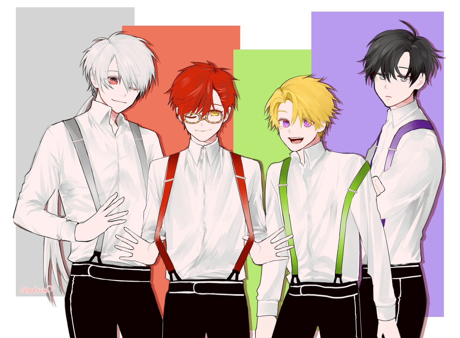 Zen, 707 (Luciel my baby), Yoosung and Jumin (my daddy)