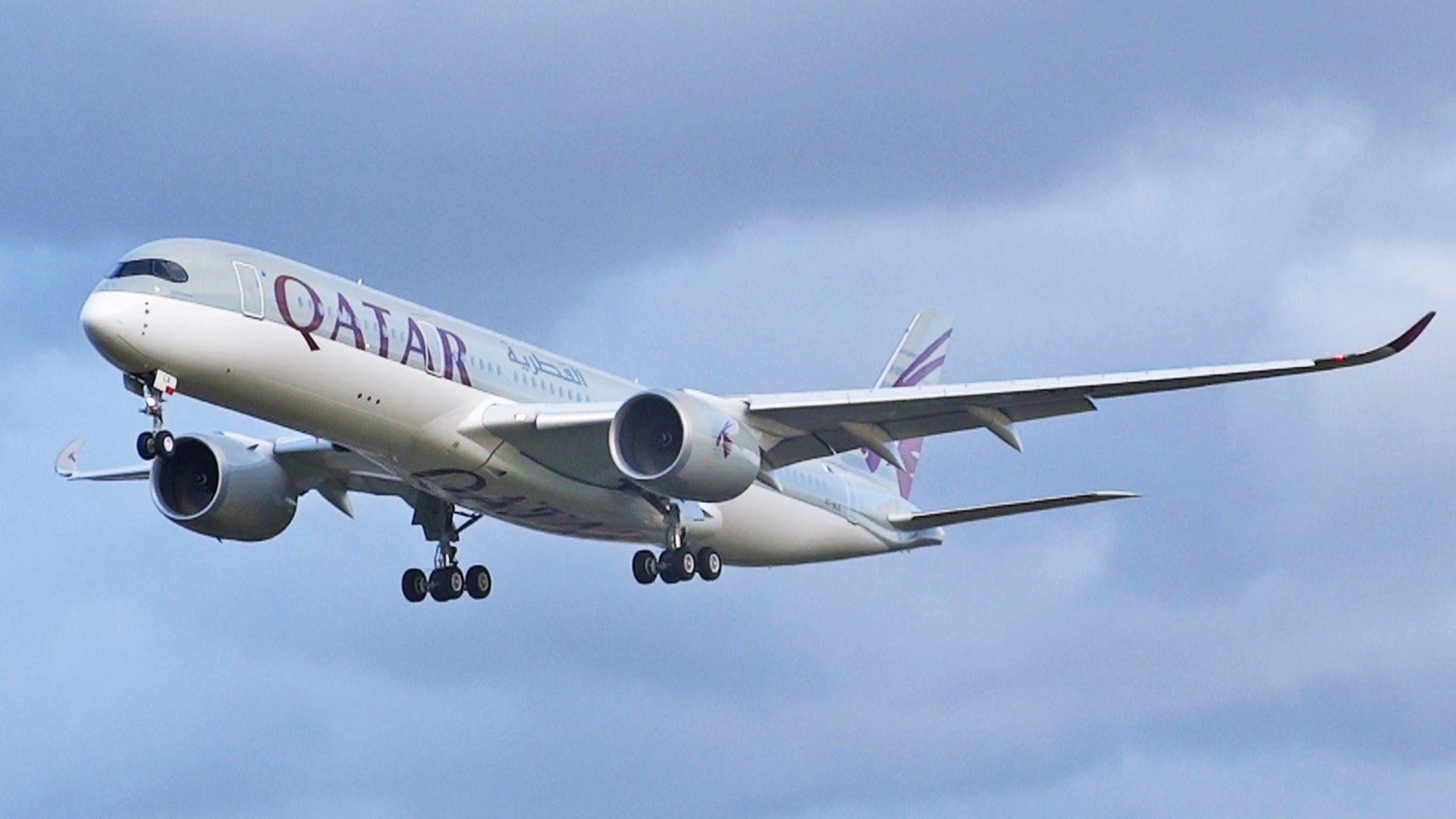 Qatar Airways Airbus A350 'FIRST VISIT' Landing at London Heathrow