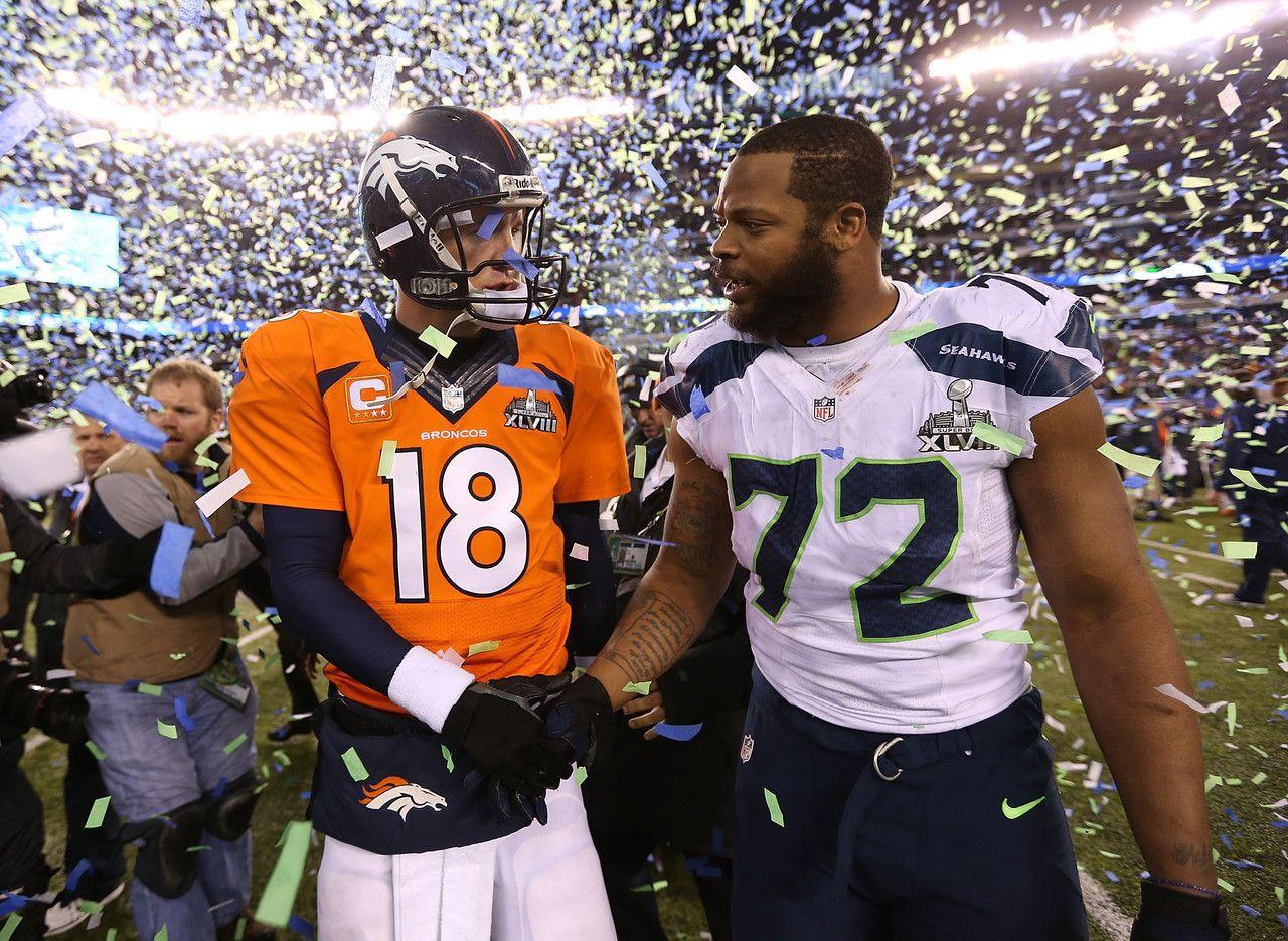 Peyton Manning and Michael Bennett. Michael Bennett