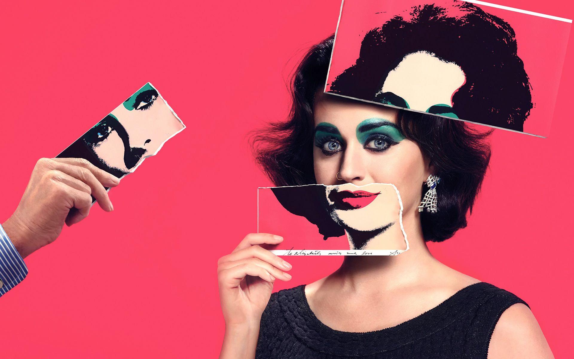 Katy Perry as Elizabeth Taylor Wallpaper