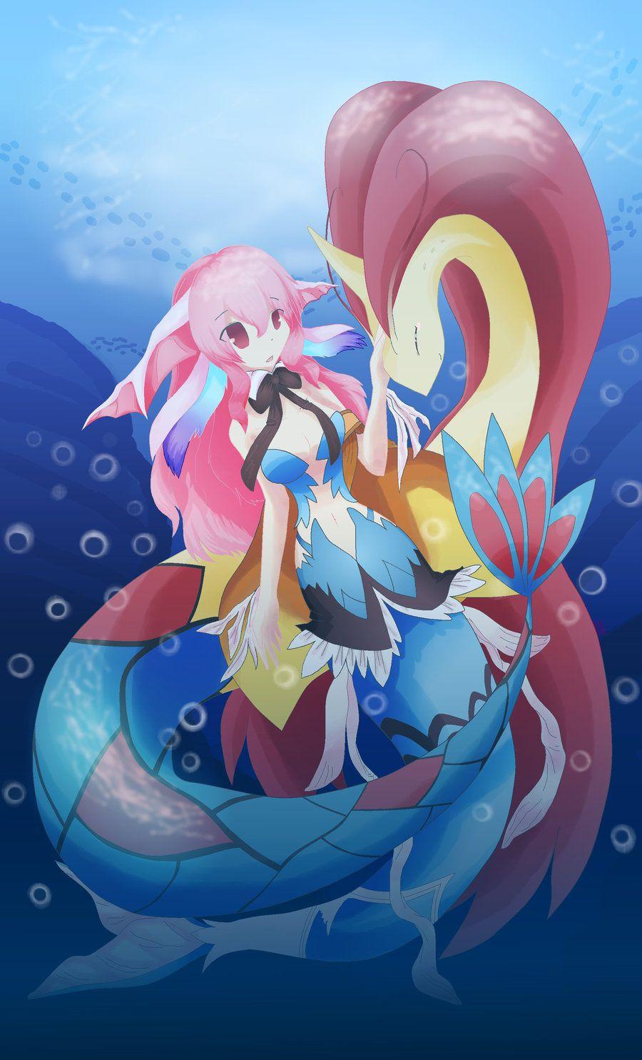 Pia from RF3 and Milotic from Pokemon totally look alike. Mother