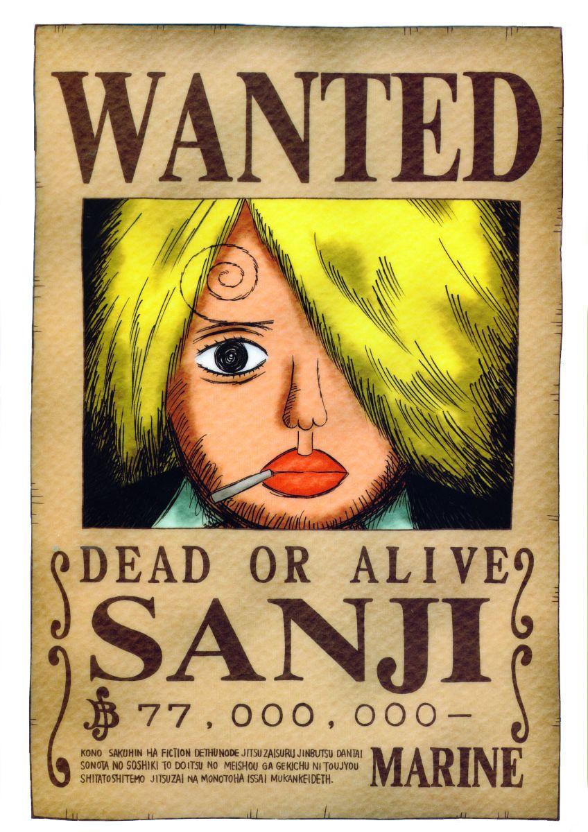 What's wrong with Sanji's Wanted Paper?