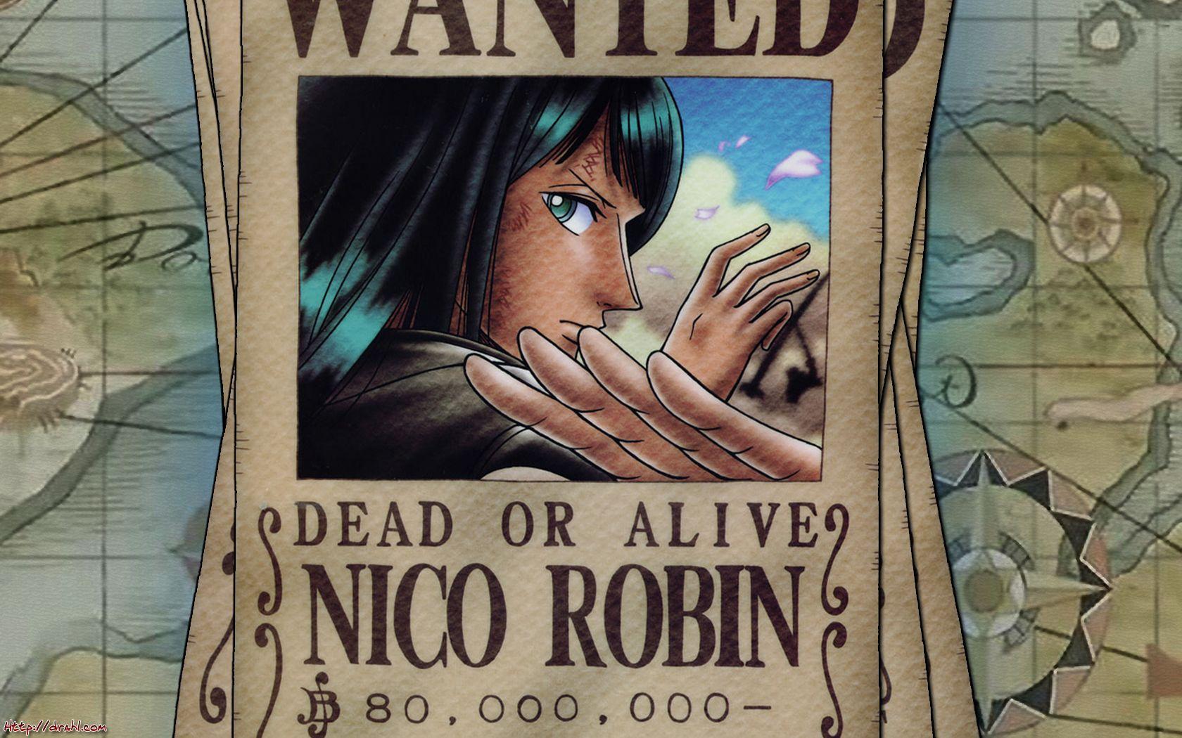 nico robin wanted poster Wallpaper Backgrounds