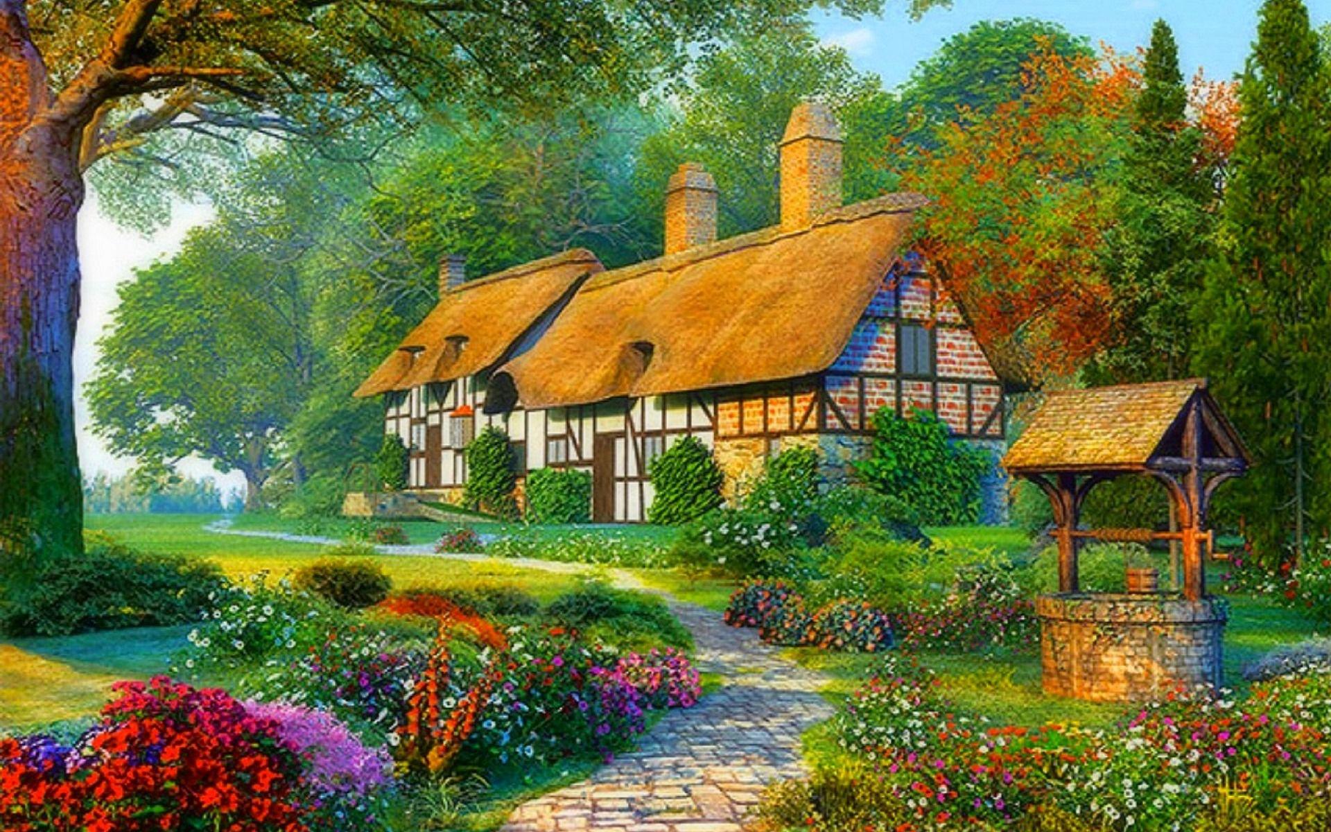 Romantic Cottage Wallpapers - Wallpaper Cave