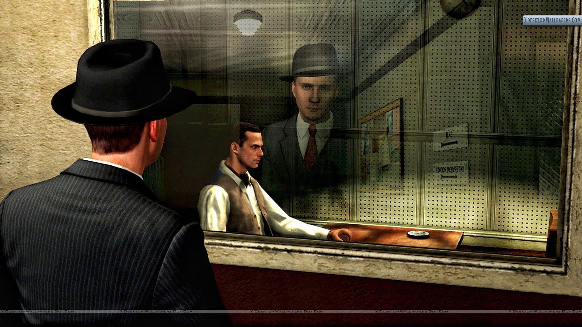 L.A. Noire Watching Outside Interogation Room Wallpapers.