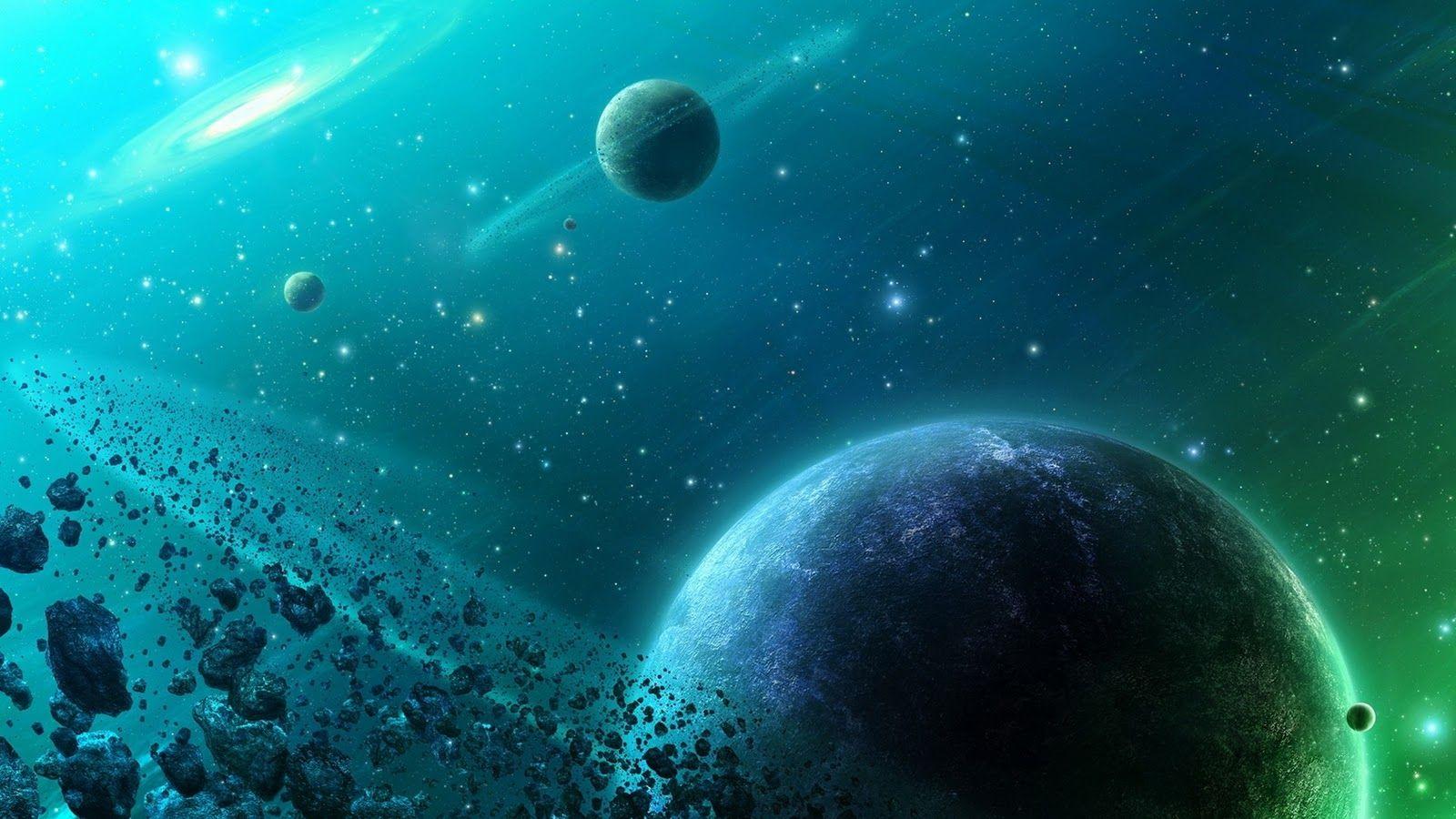 3D Space HD Desktop Wallpaper. Stars & Planets. HD