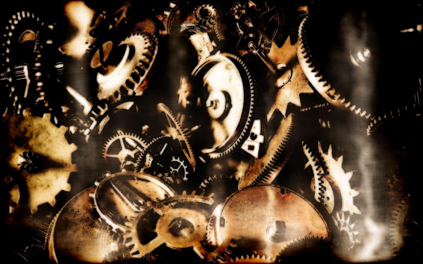 Vintage steampunk sign on canvas background with cogs and gears. AI  Generated 23377542 Stock Photo at Vecteezy