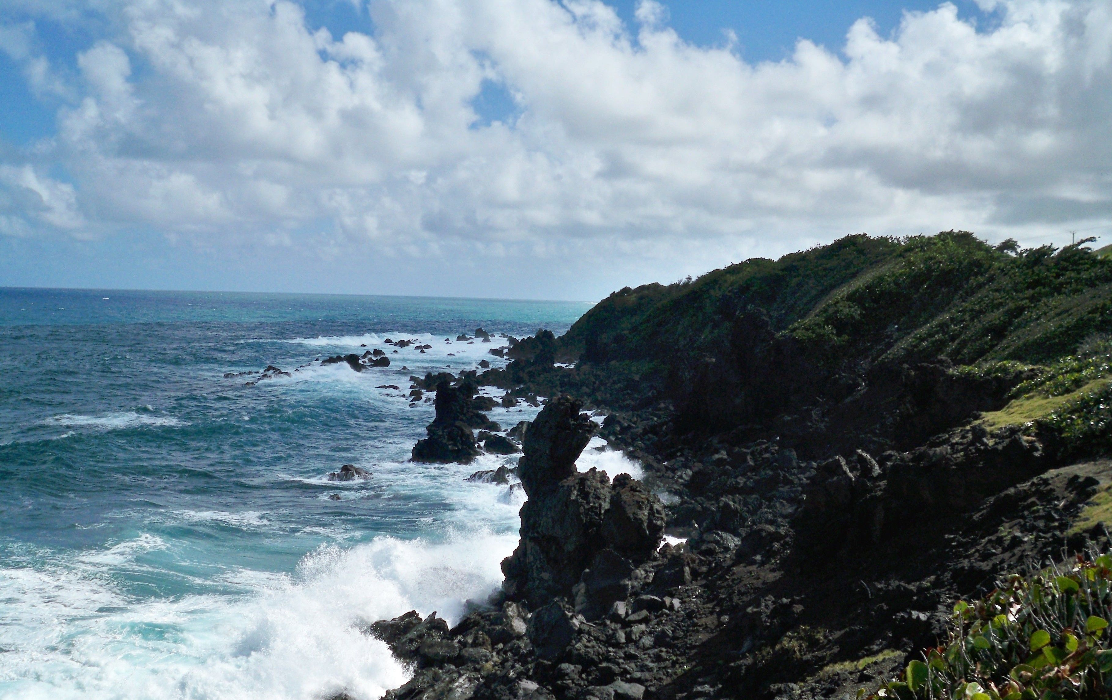 Beach: Rocks Sky Waves Photography Blue White Clouds Islands