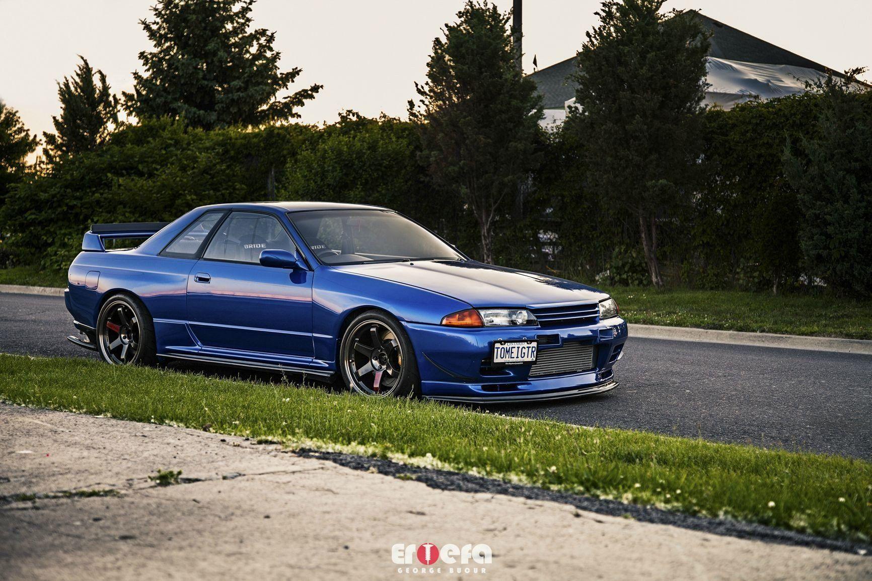 Cars Nissan Skyline R32 Blue Car