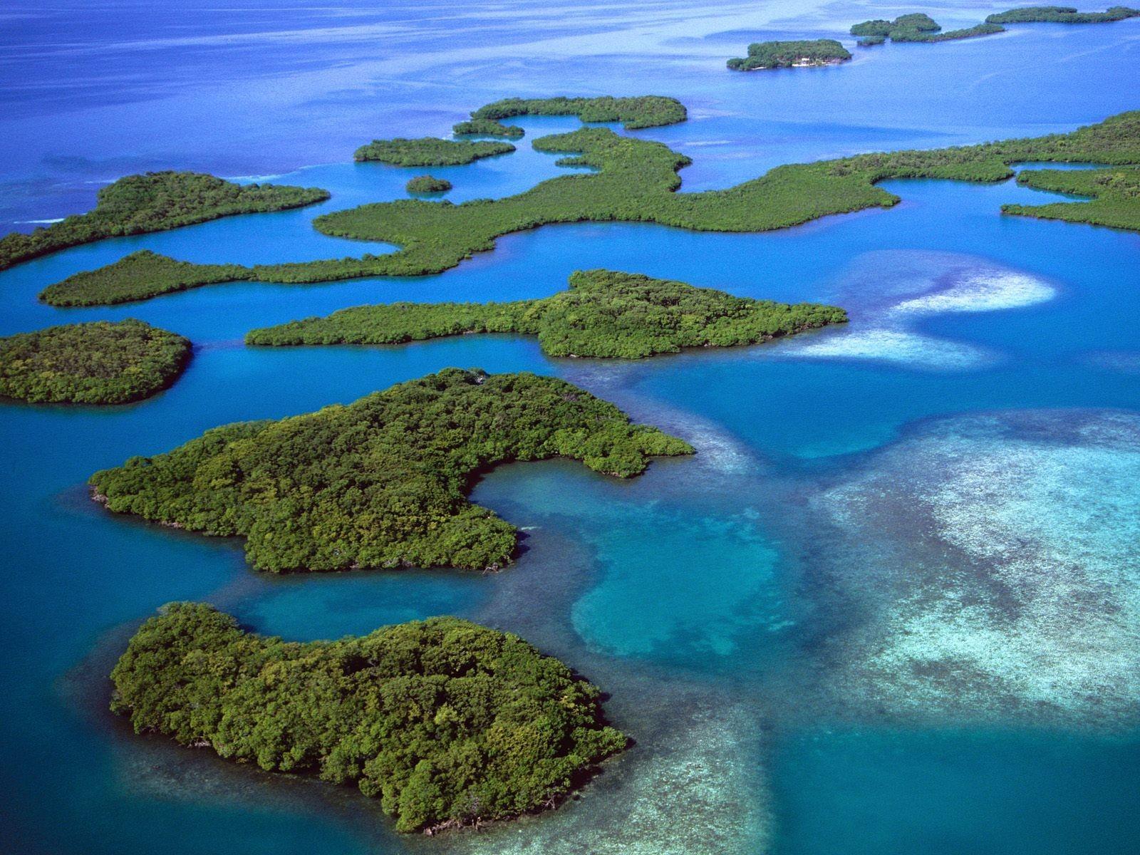 Ocean Sea Blue Island Nature Oceans Laguna Water Green Wallpaper