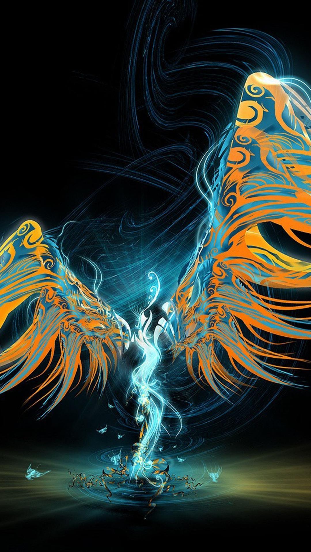 Abstract wings take off humanoid wallpaper