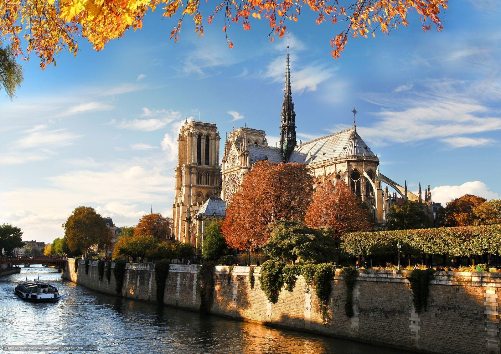 Download wallpaper Notre Dame de Paris, Notre Dame Cathedral