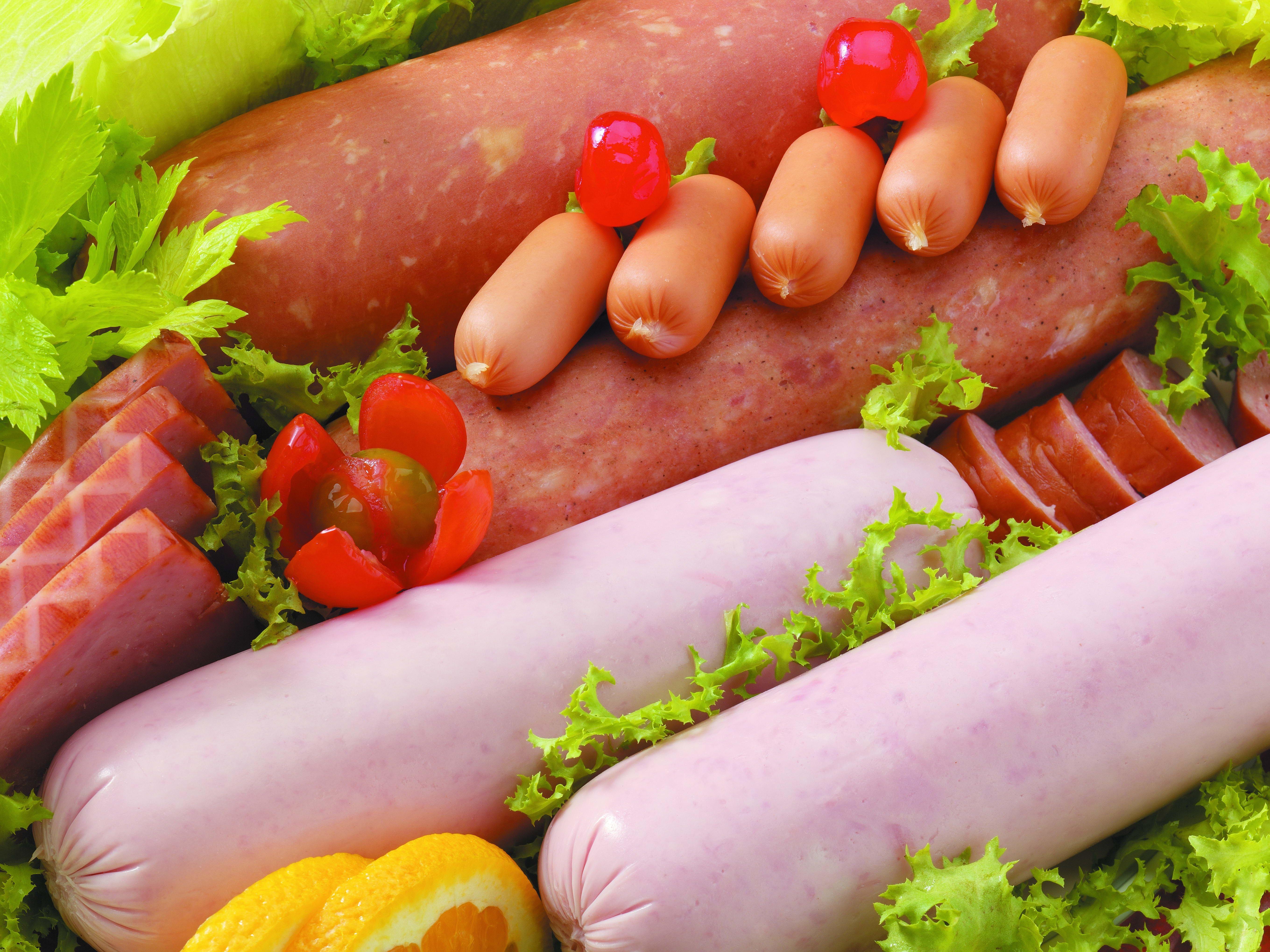 Download Wallpaper Sausage, Organ meats, Greens, Cabbage