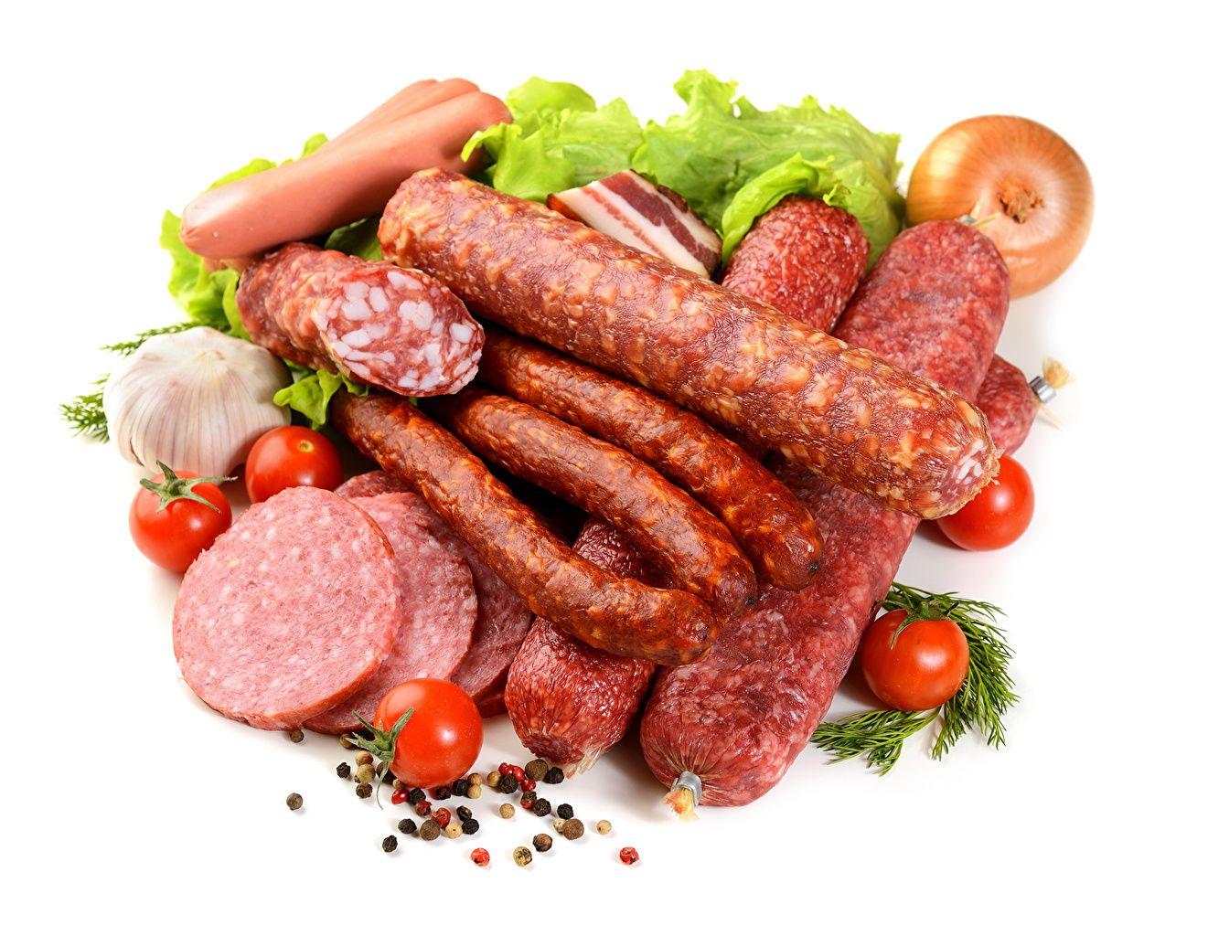 Onion Sausage Tomatoes Food Meat products