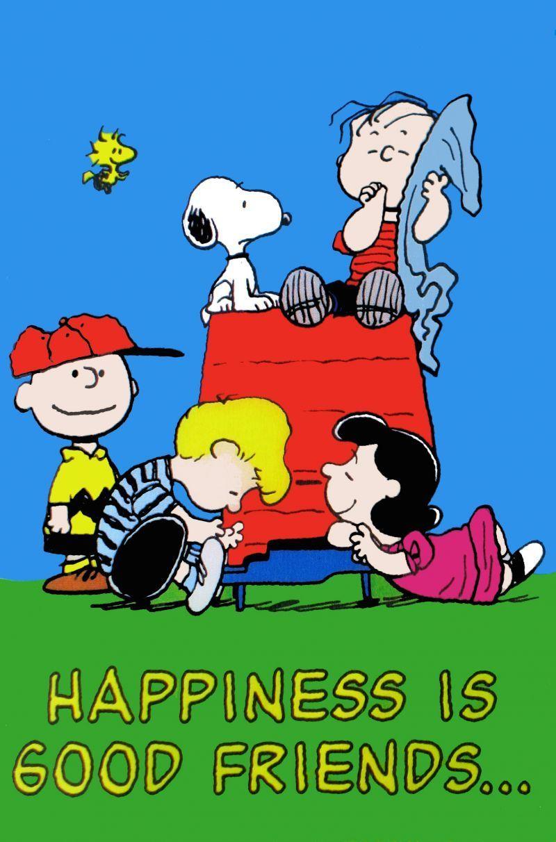 HAPPINESS IS GOOD FRIENDS♡ See More #PEANUTS #SNOOPY pics