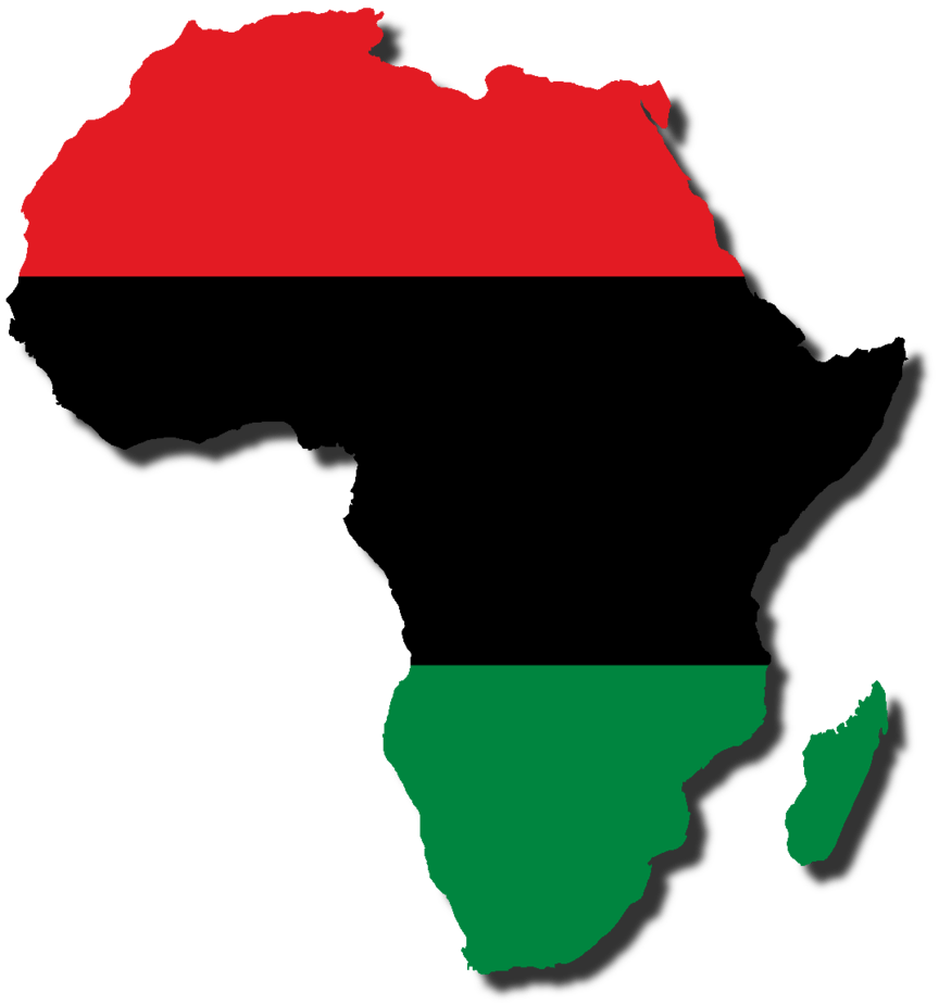 A Flag Map Of The ' Cradle Of Humanity' With The Pan African Flag