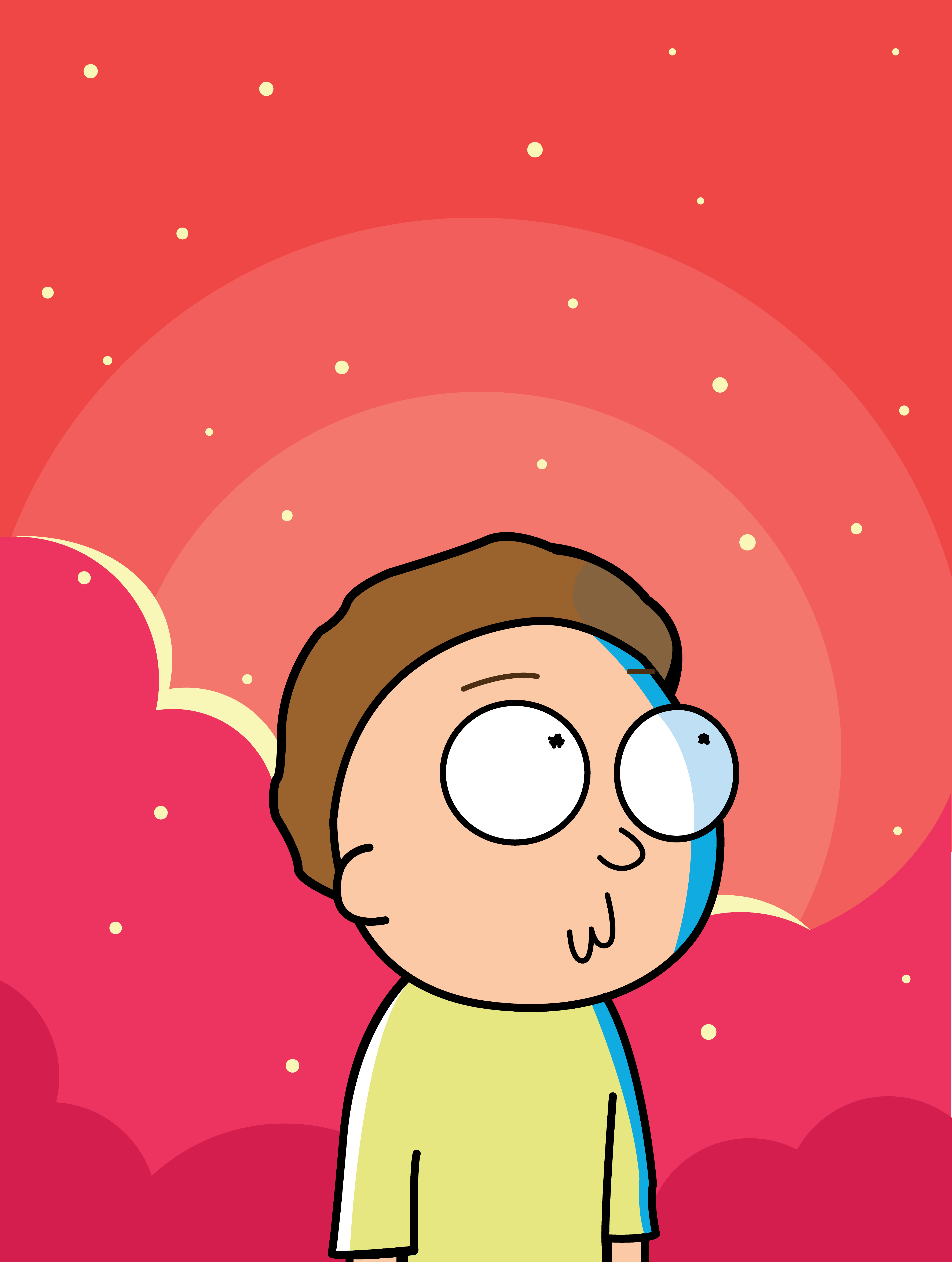 Coloring Morty (phone wallpaper size)