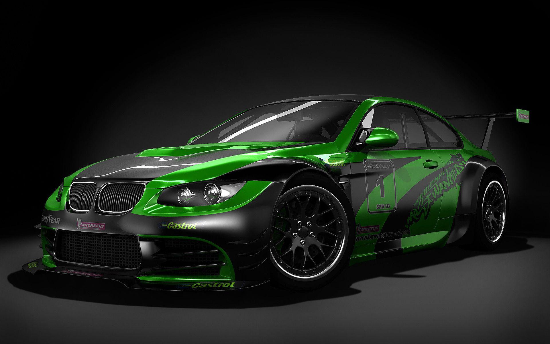 Black Green Modified Car HD Wallpaper. Denenecek Projeler