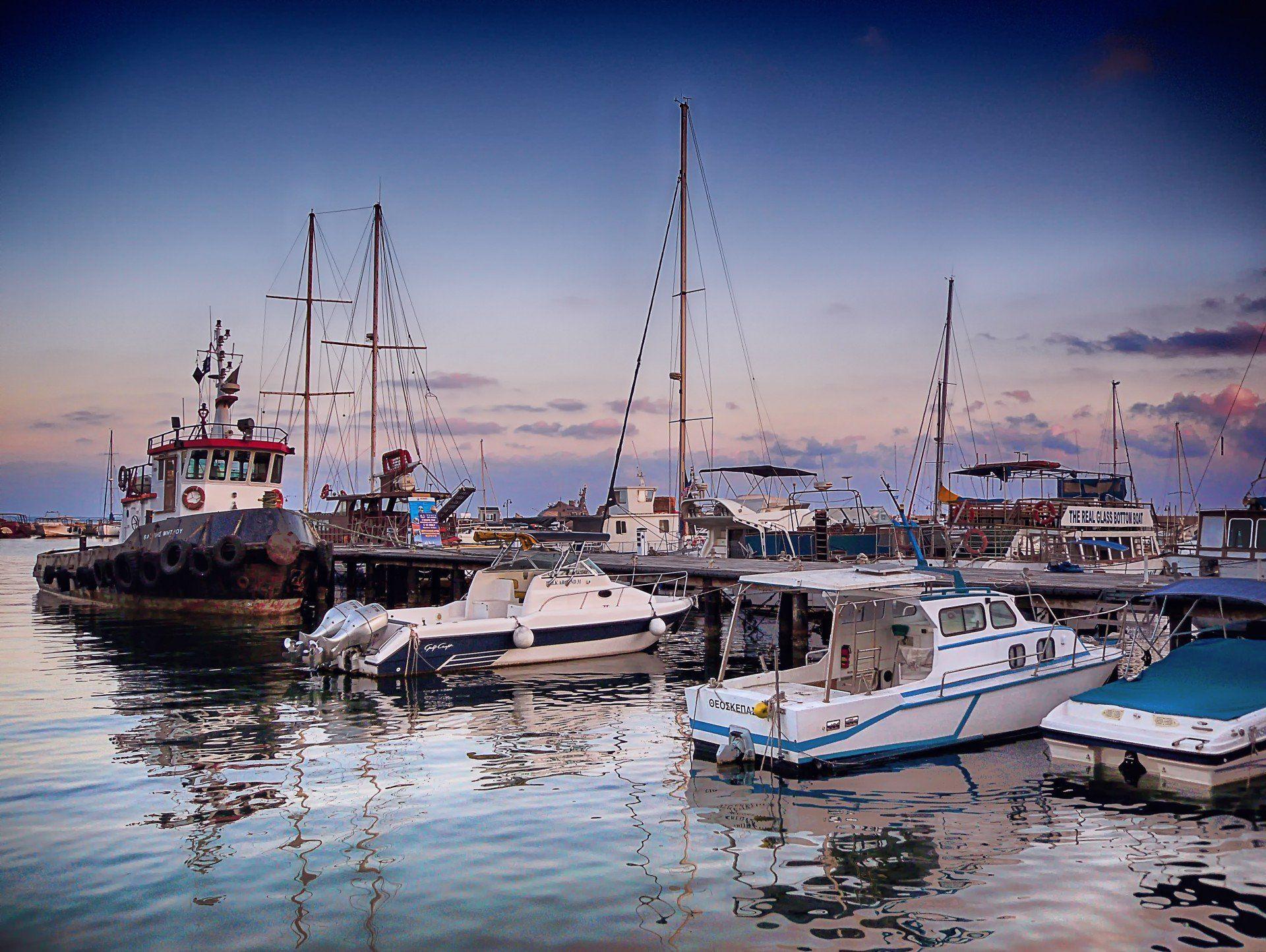 sea pier cyprus ships boat HD wallpaper