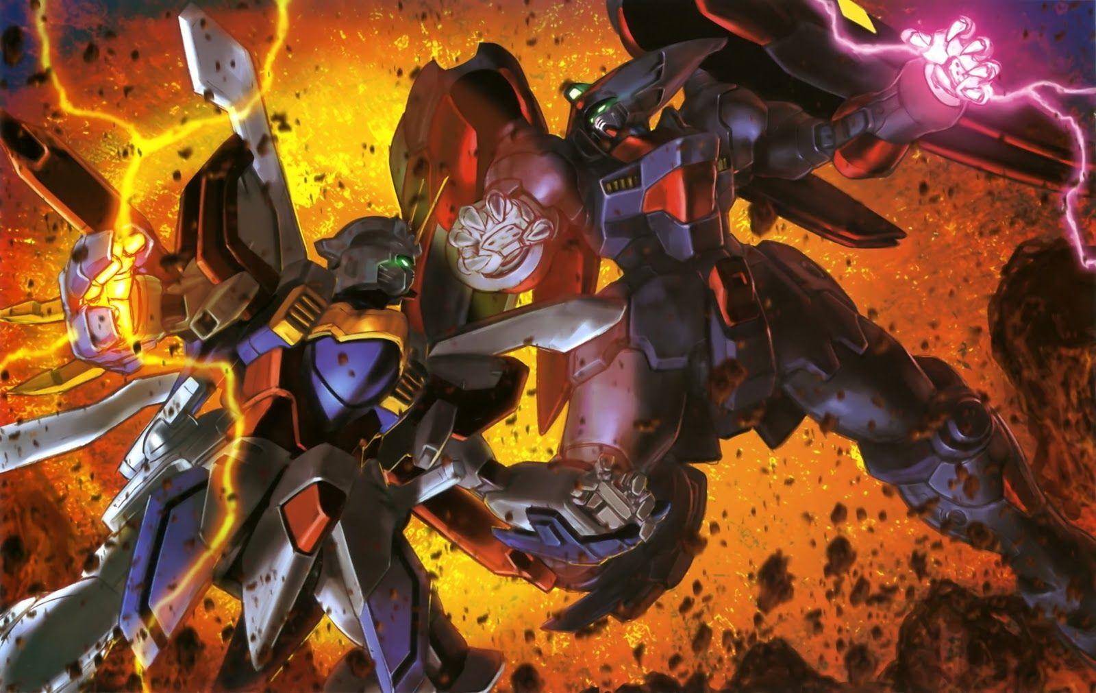 Gundam Walls and LOLS: God Gundam VS Master Gundam Wallpaper