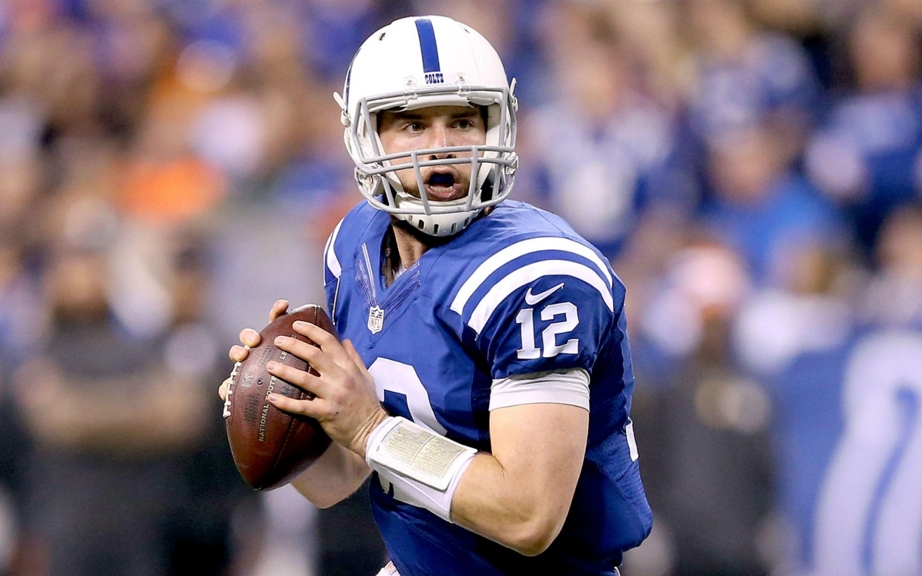 Download Wallpaper 3840x2400 Andrew luck, Indianapolis colts