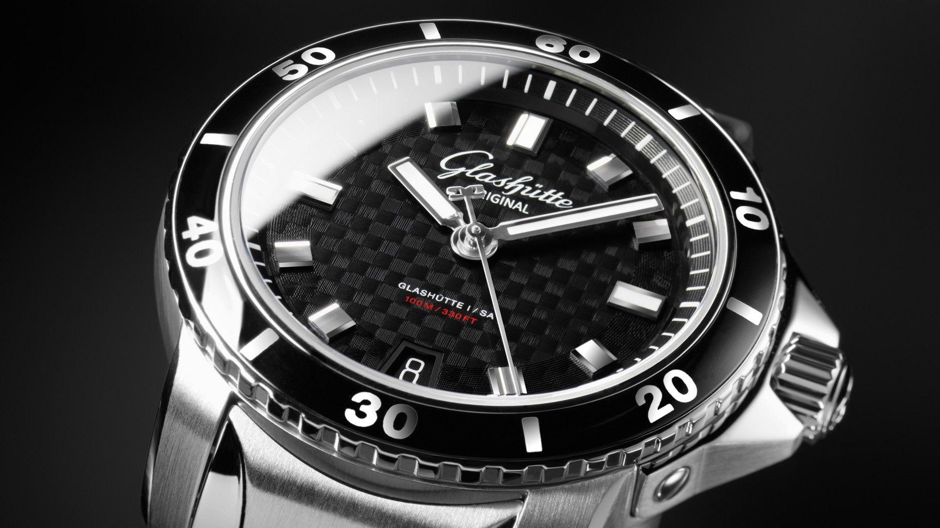Wallpaper Glashutte, Dial, Mens, Wristwatch, Dark, Design HD
