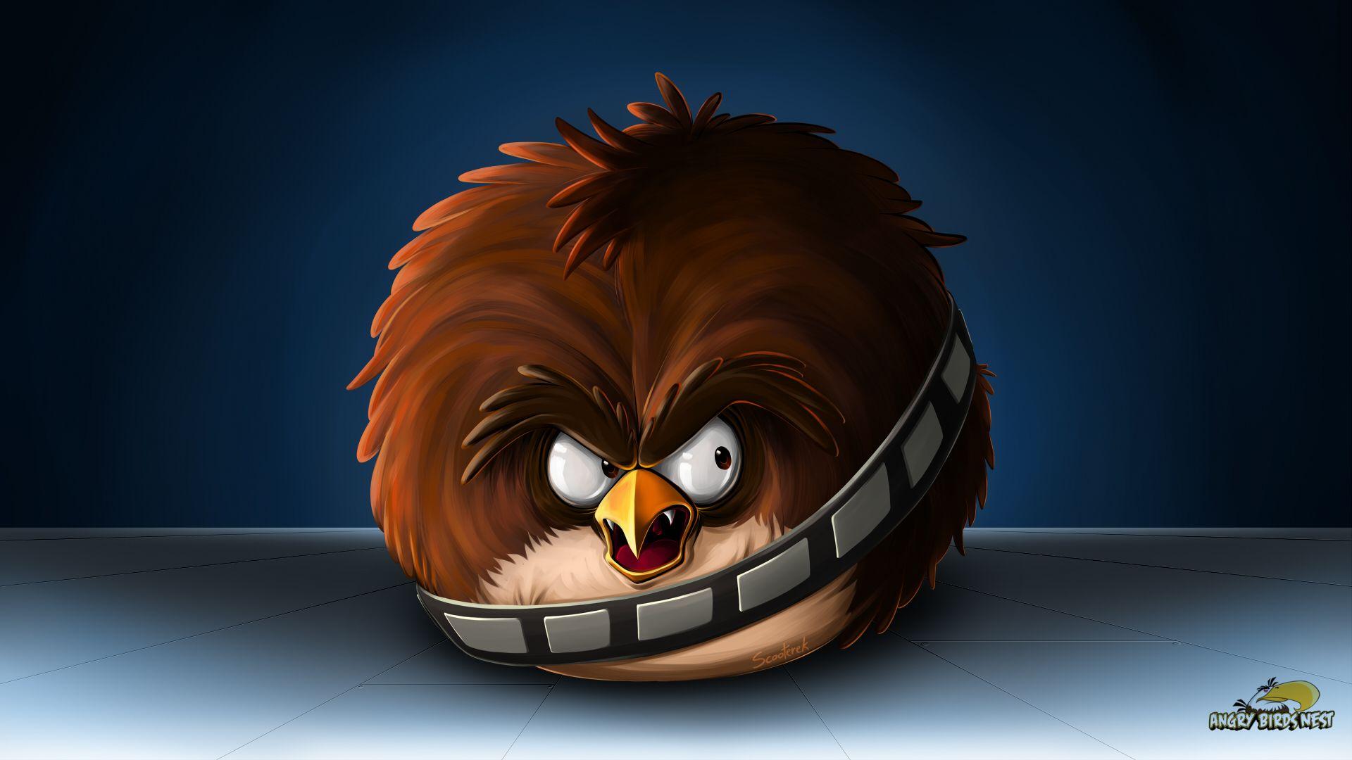 Angry Birds Star Wars Chewbacca Desktop Wallpaper!. angry birds