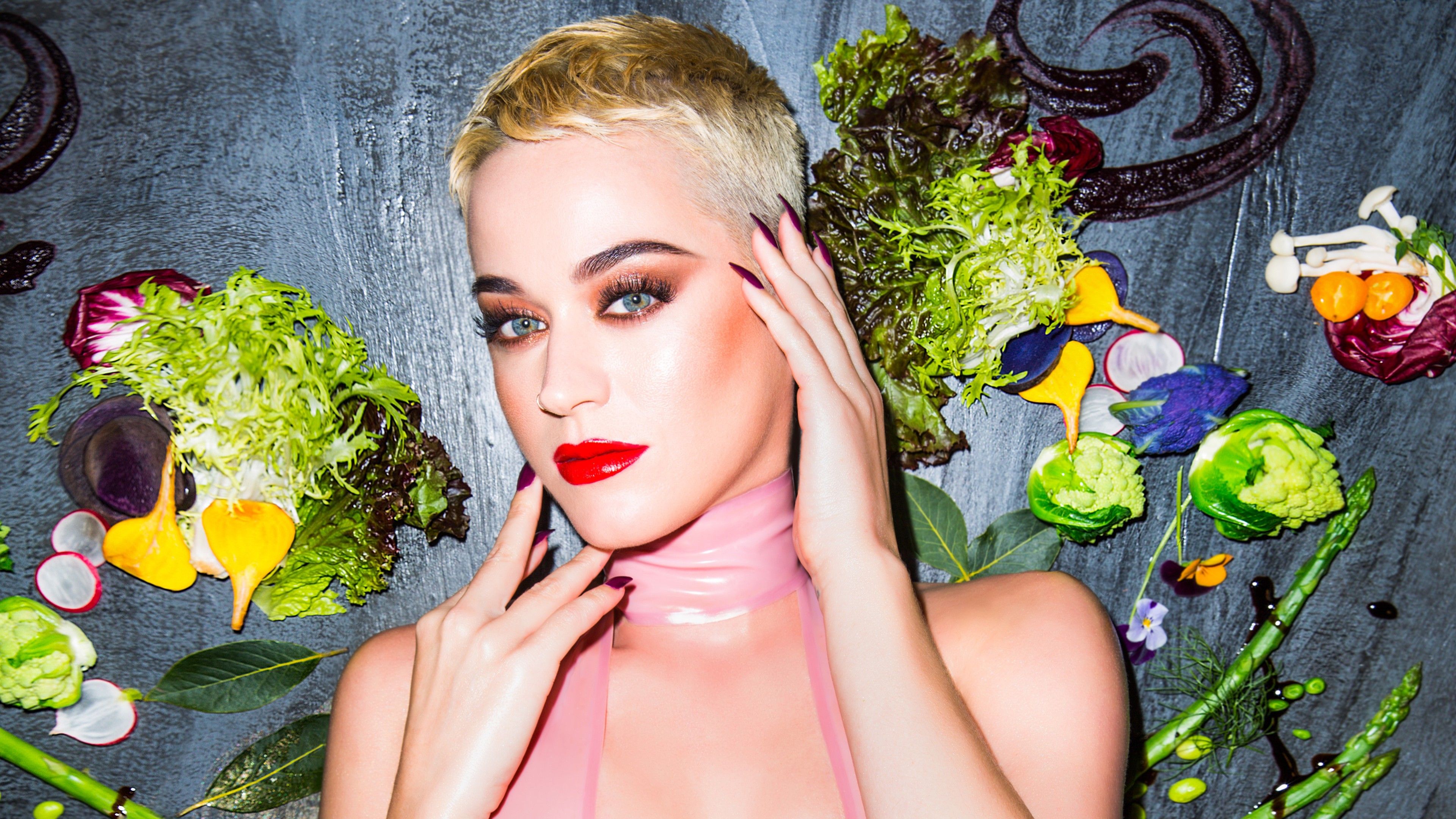 Katy Perry Bon Appetit 4K Wallpaper