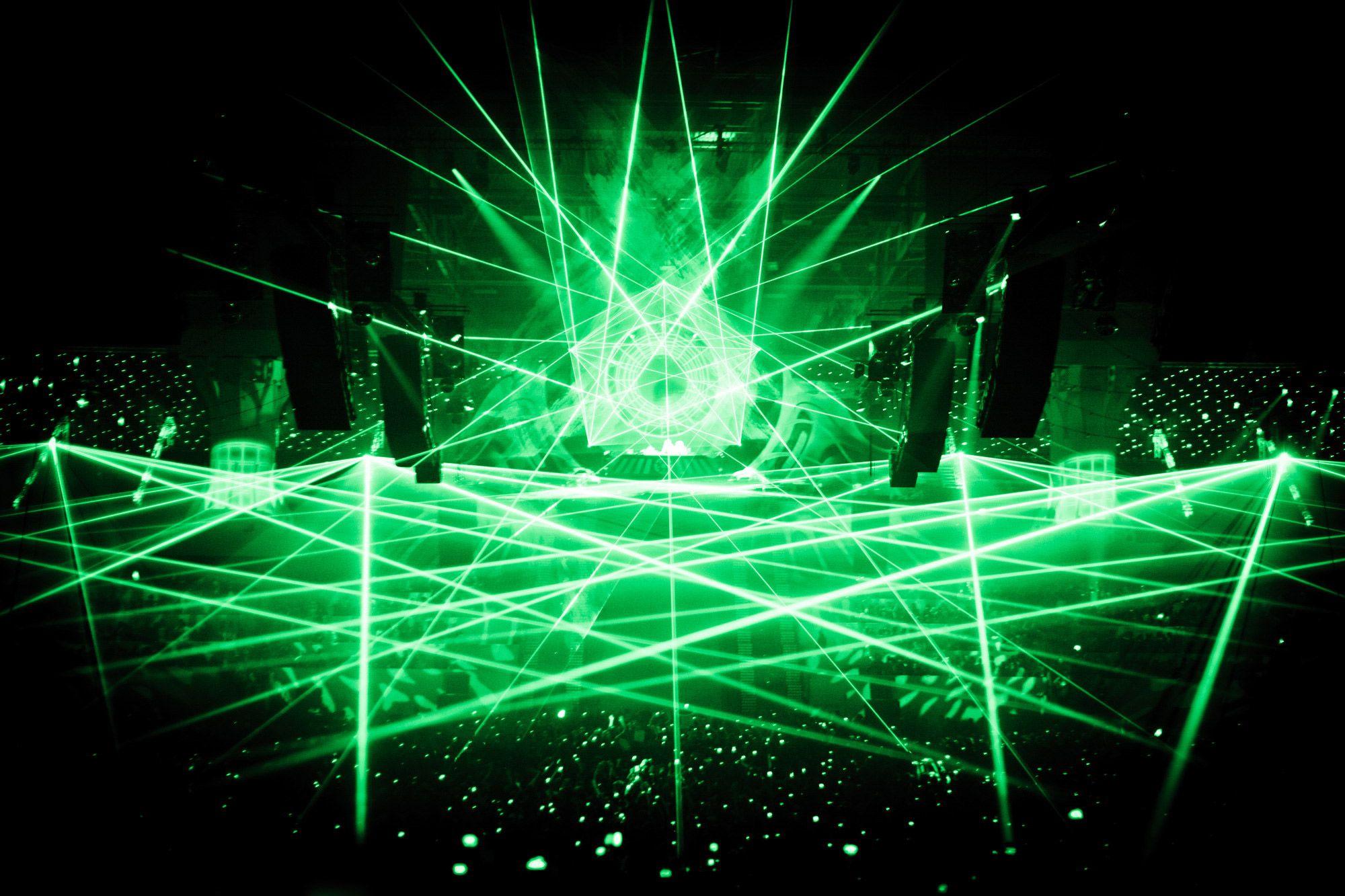 Green Lasers Wallpaper Image