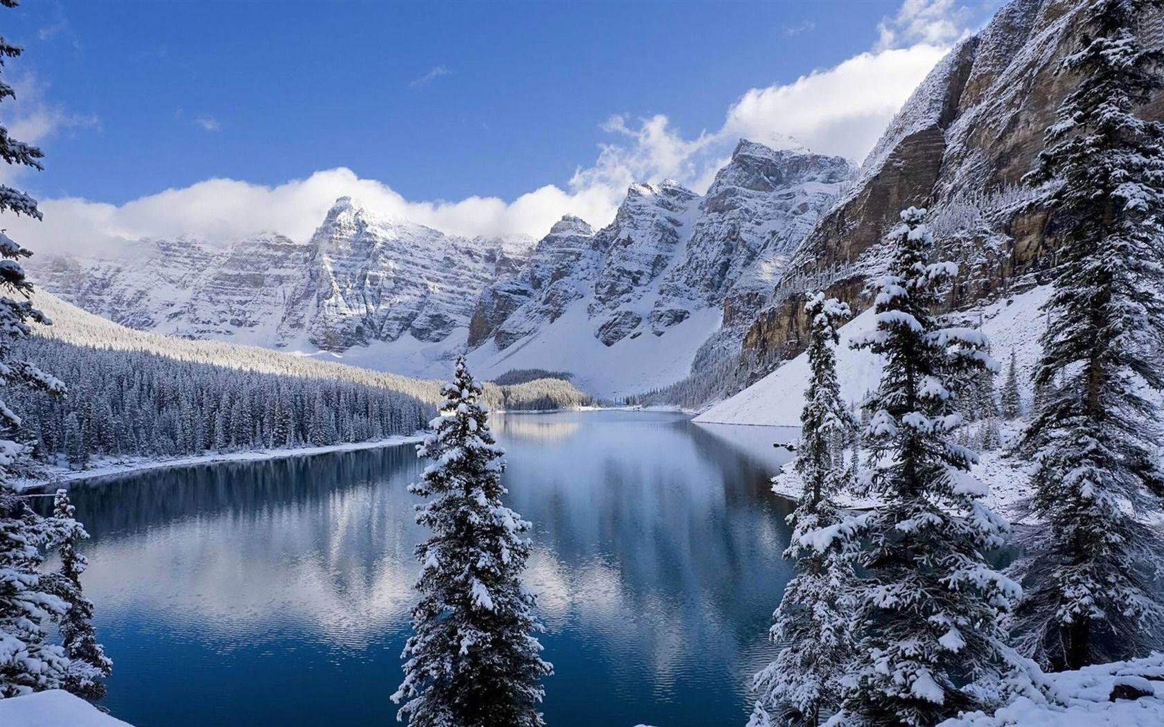 Hd Wallpaper Moraine Lake Banff National Park Winter