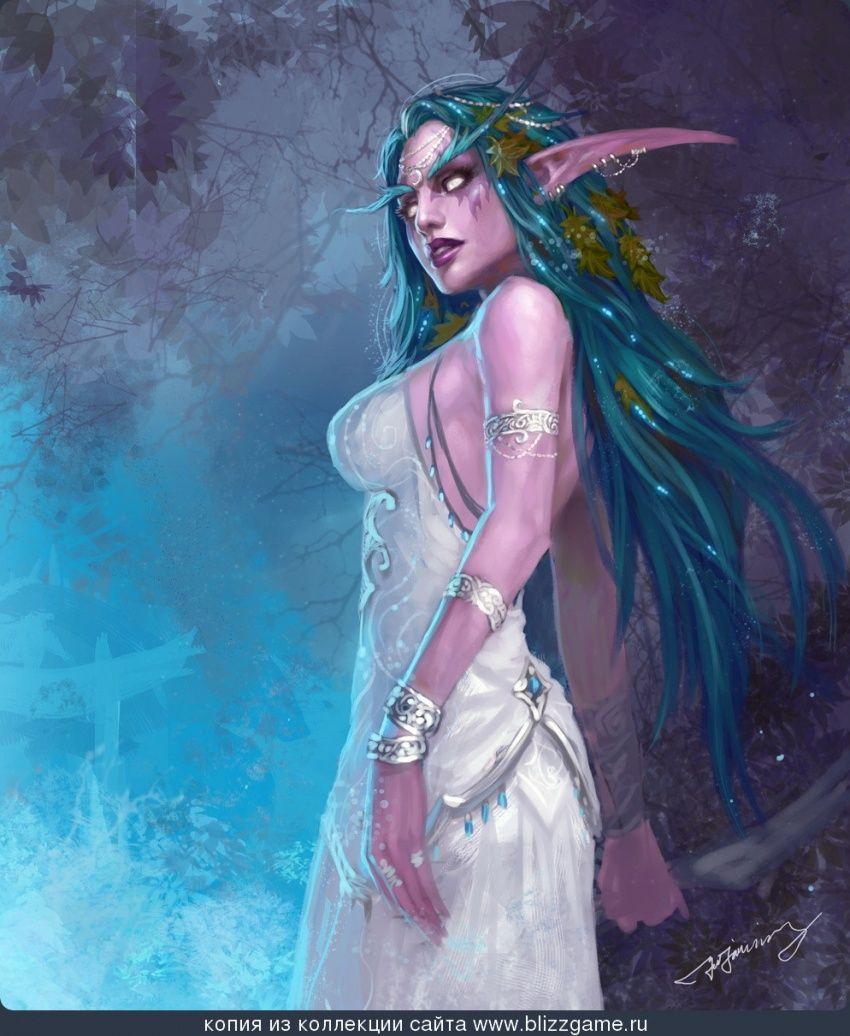 Tyrande Whisperwind. Night elf, Warcraft art and Fantasy art