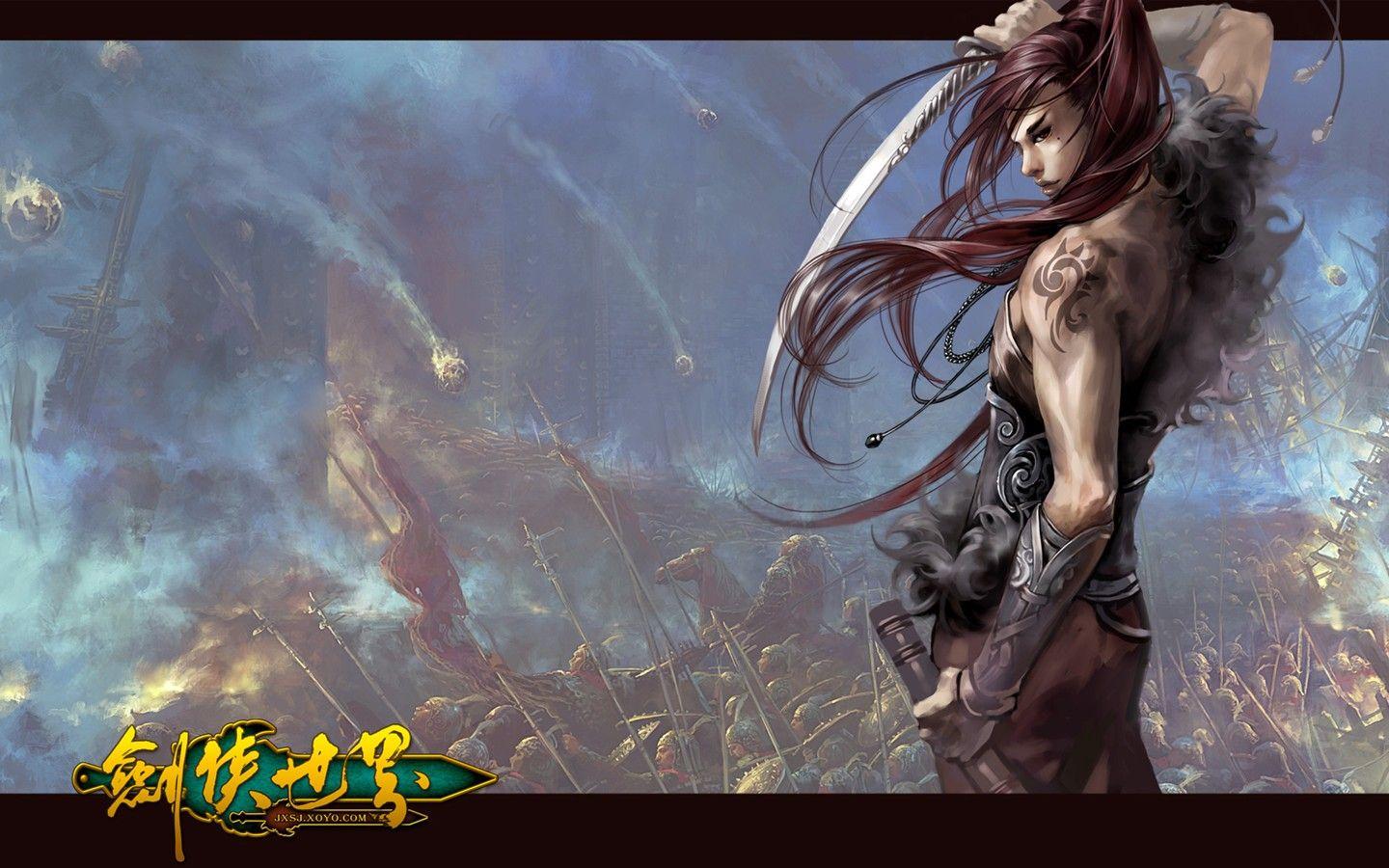 D of the swordsman in the world martial arts online game wallpaper