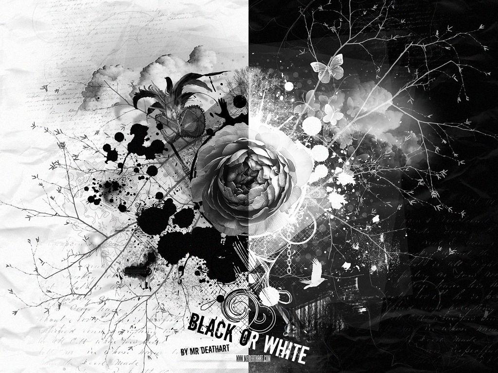 black white art wallpaper