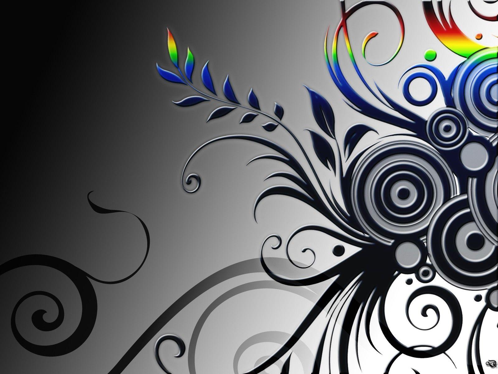 Download Black And White Vector Art Image Wallpaper. Full HD