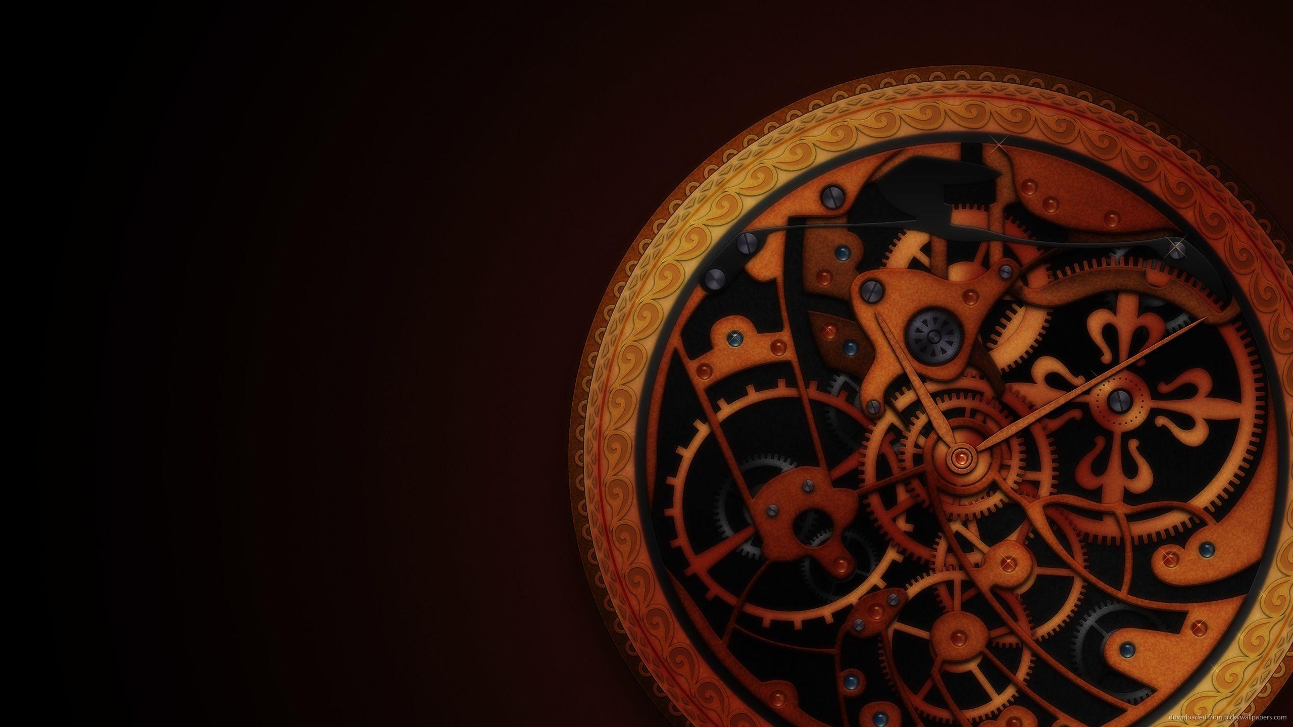 Download 2560x1440 Retro Watch Mechanism Wallpaper
