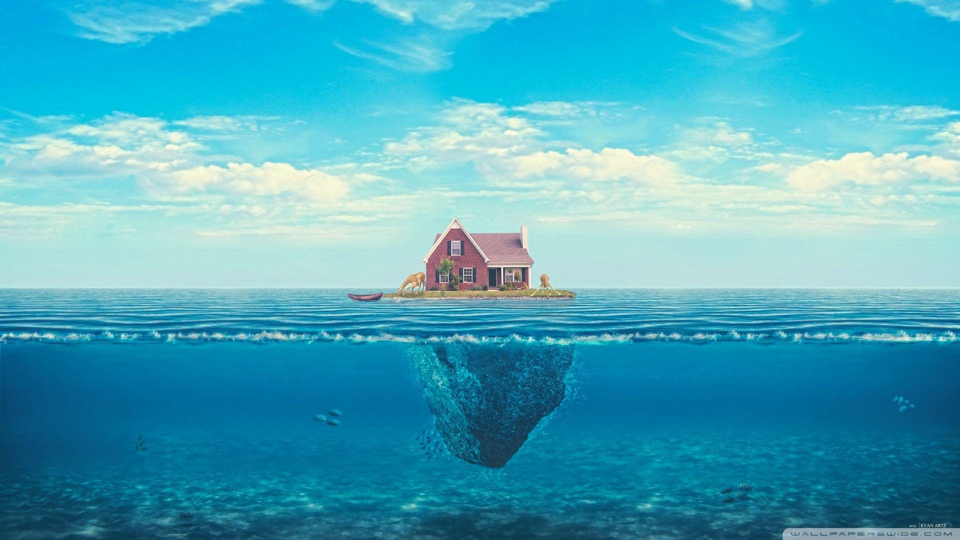 House in the ocean [Wallpaper]. Reviews, news, tips, and tricks